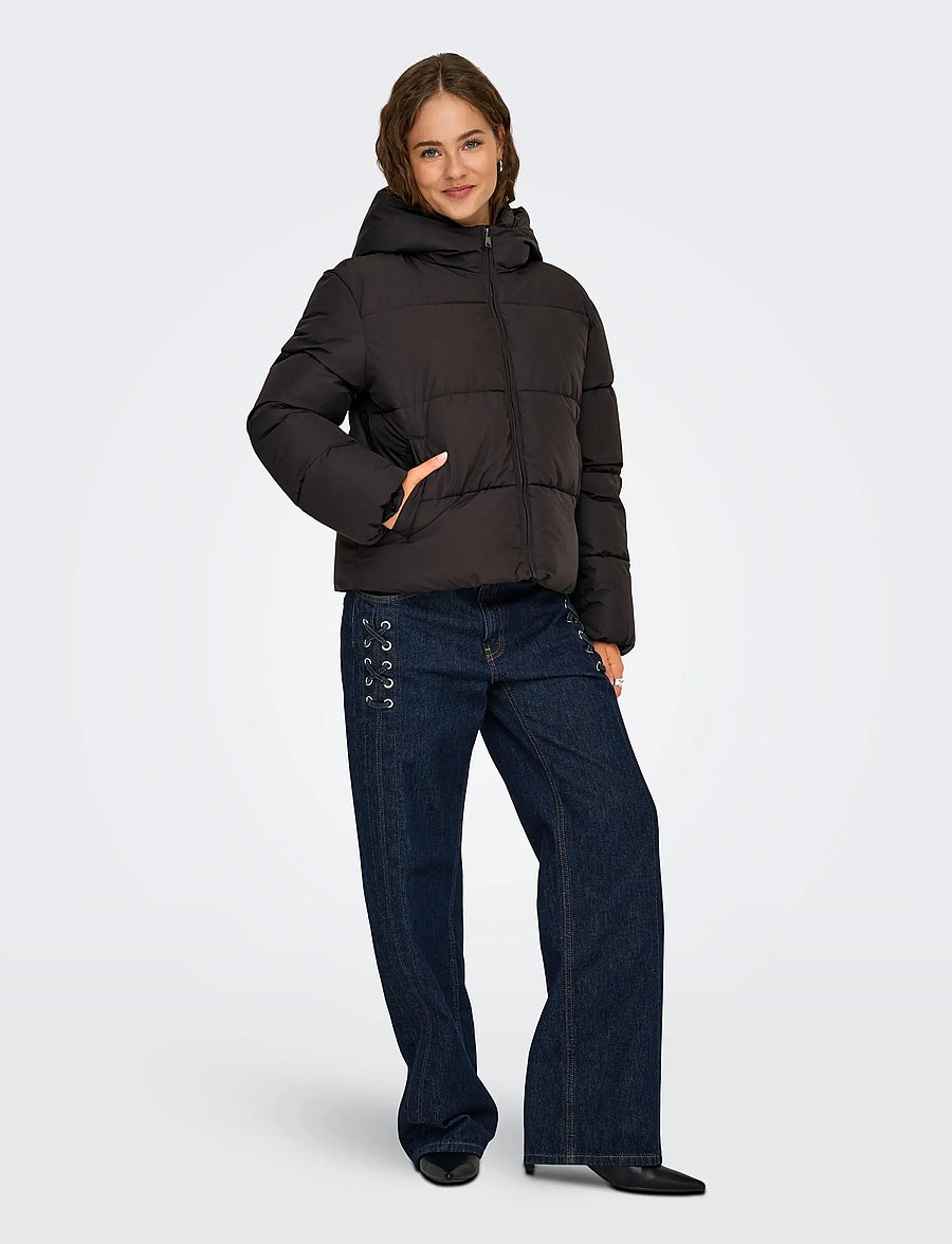 ONLY - ONLJUTA SHORT PUFFER OTW NOOS - frühlingsjacken - chocolate torte - 4