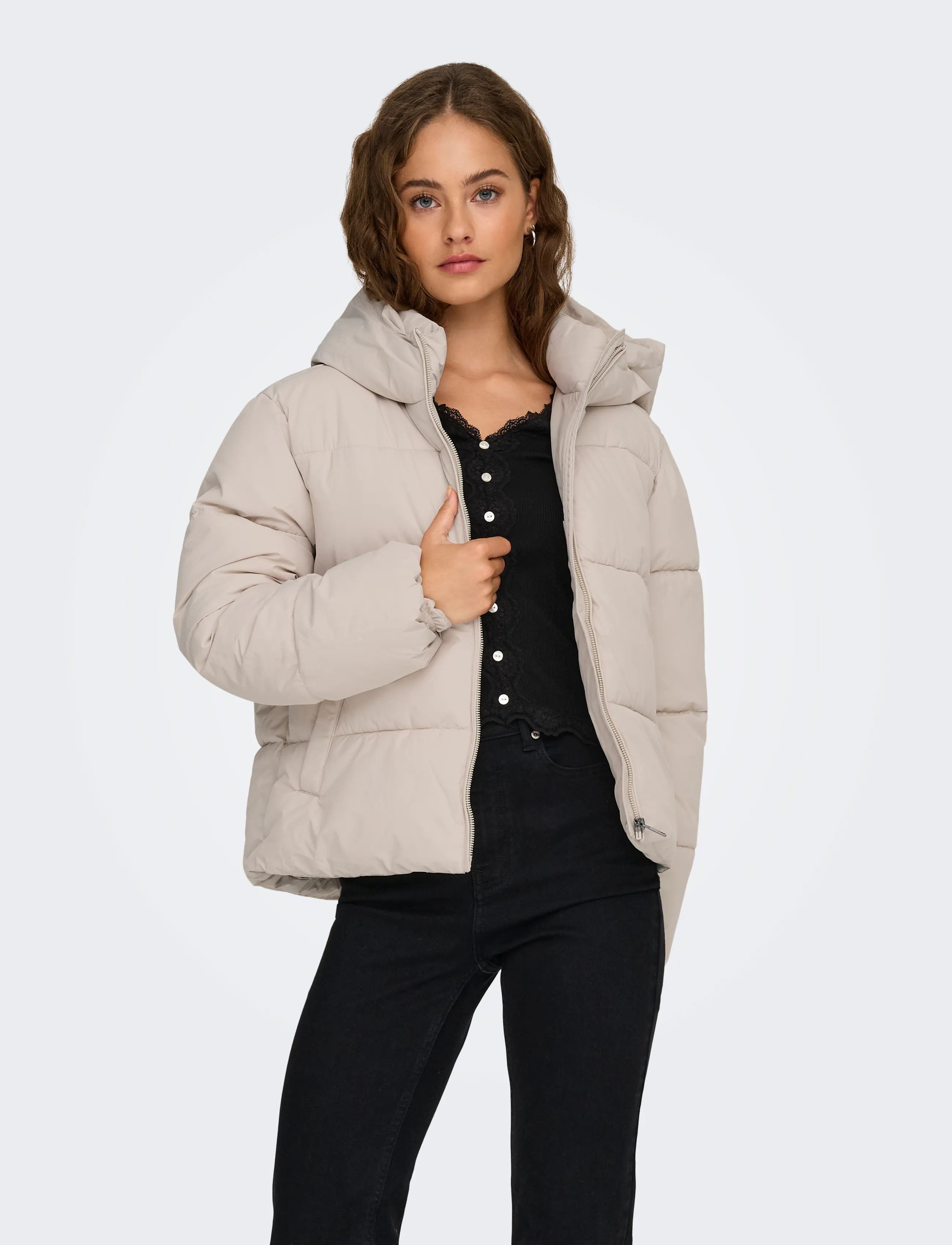 ONLY ONLJUTA SHORT PUFFER OTW NOOS - Only - PUMICE STONE / beige