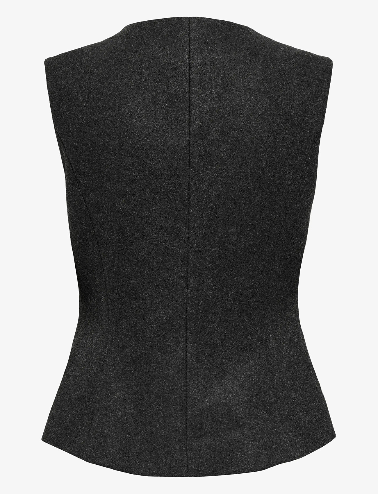 ONLY - ONLMAIKA ASYM FIT WAISTCOAT PNT OX - veste - dark grey melange - 1