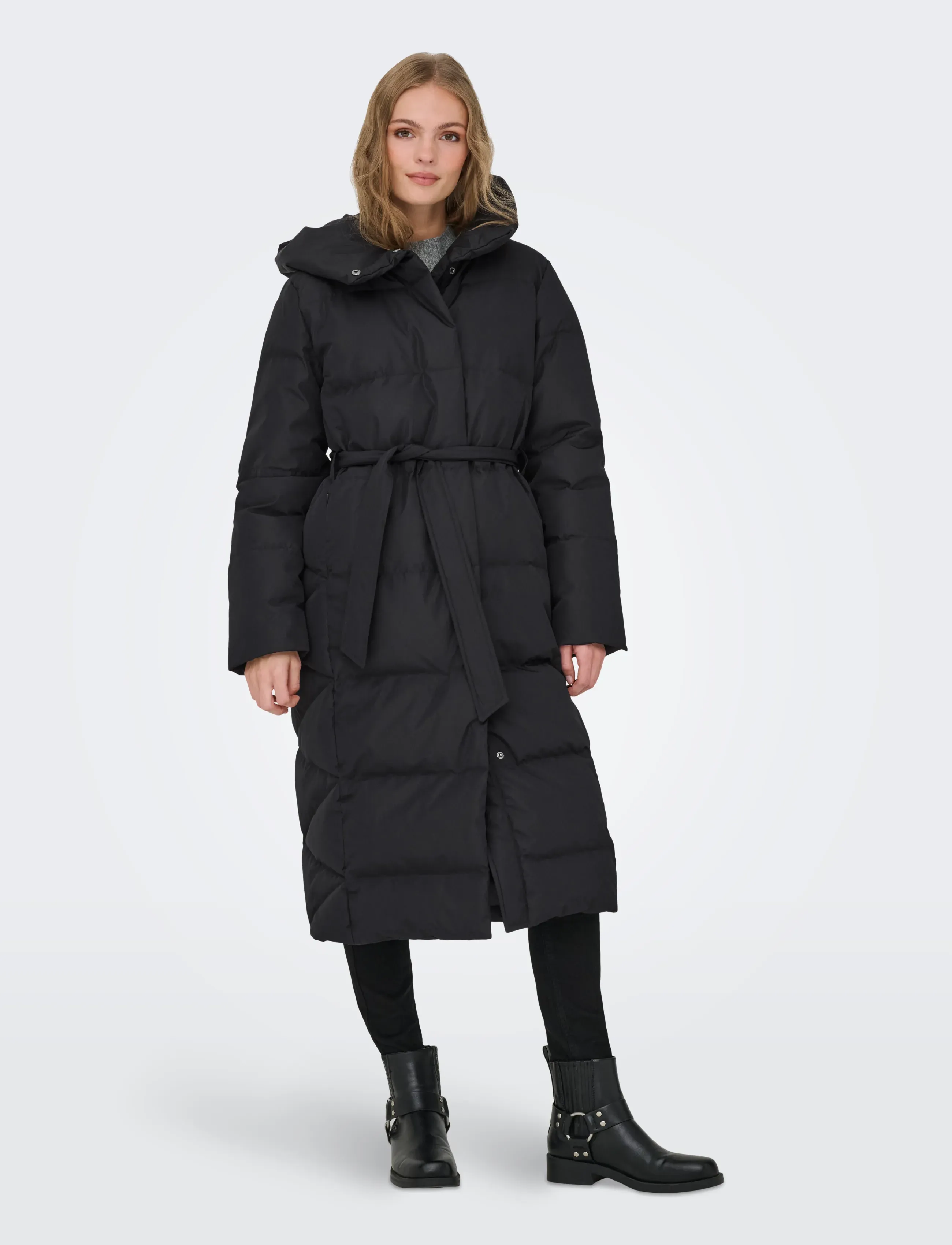 ONLY - ONLDAGMAR PUFFER BELT DOWN COAT OTW - black - 4