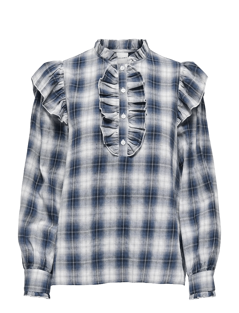 ONLY - ONLFIGA L/S FLOUNCE TOP WVN - chemises à manches longues - cloud dancer - 1