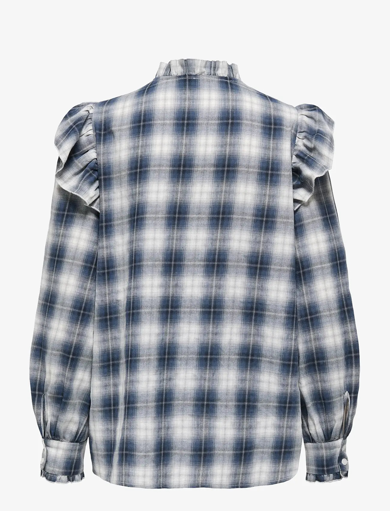ONLY - ONLFIGA L/S FLOUNCE TOP WVN - chemises à manches longues - cloud dancer - 2