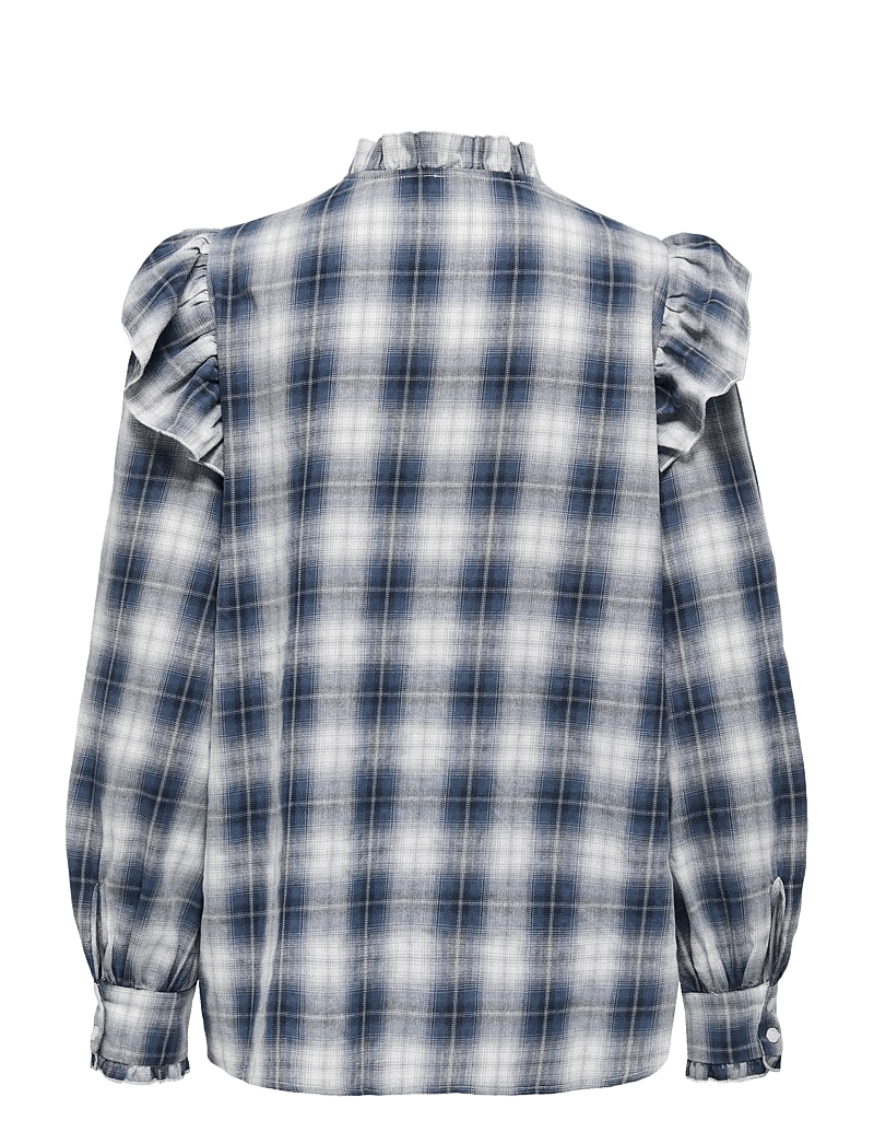 ONLY - ONLFIGA L/S FLOUNCE TOP WVN - chemises à manches longues - cloud dancer - 2