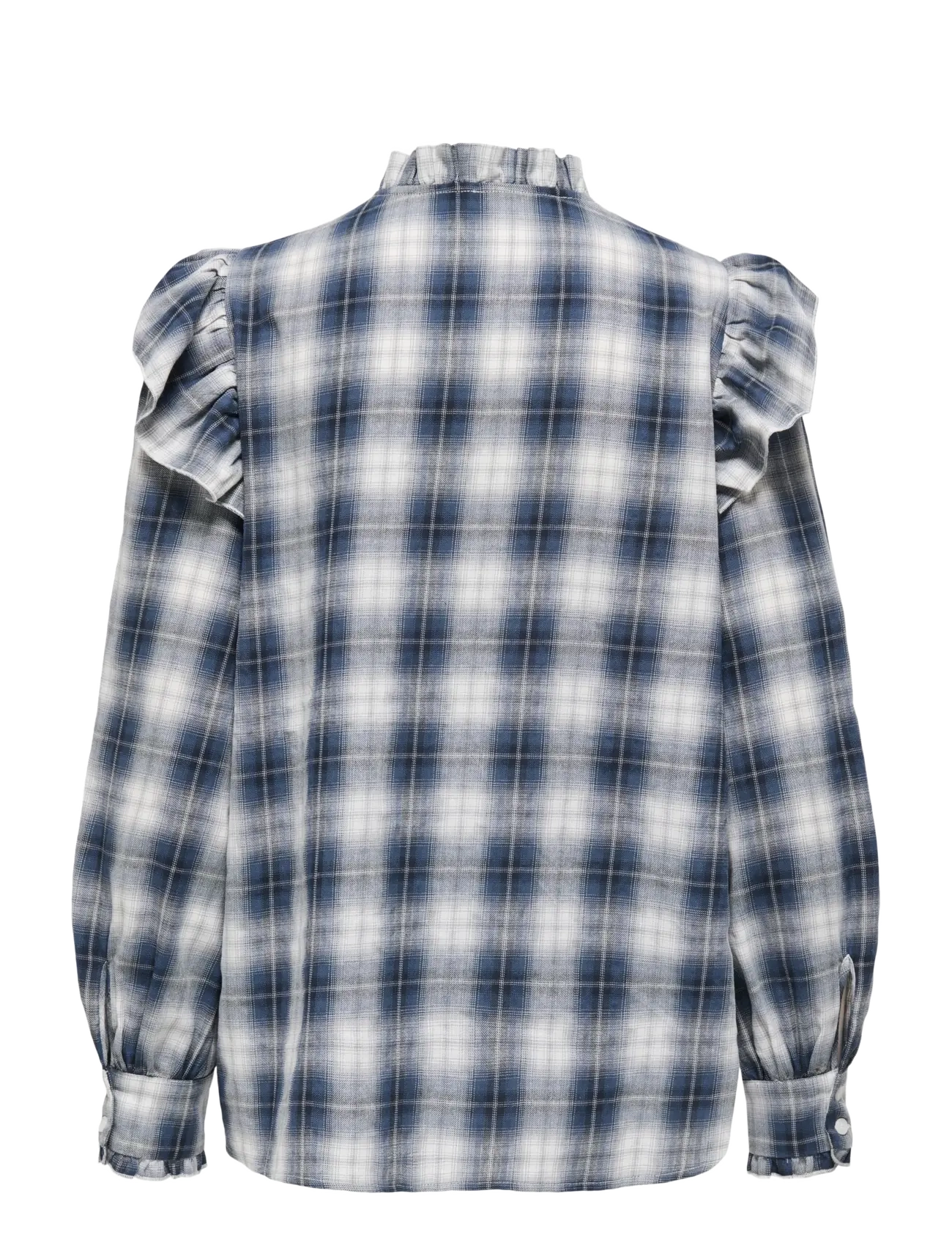 ONLY - ONLFIGA L/S FLOUNCE TOP WVN - pitkähihaiset kauluspaidat - cloud dancer - 2