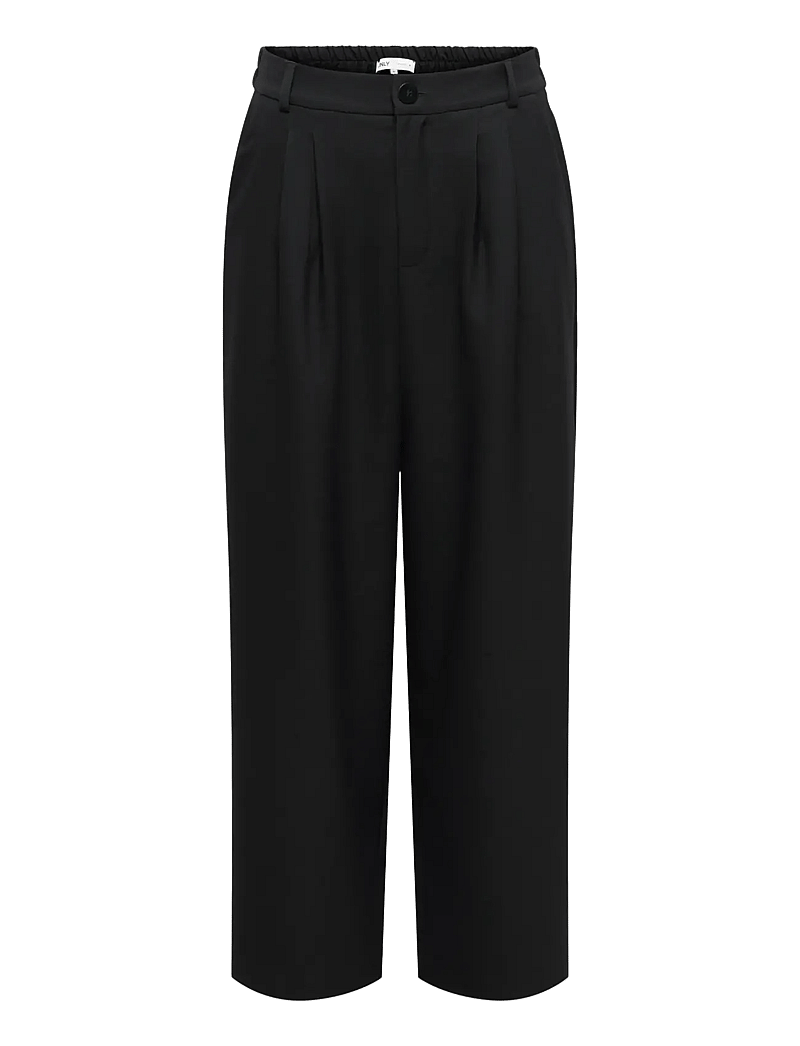 ONLY - ONLLANDO HW WIDE PLEAT PANT TLR - hosen mit weitem bein - black - 0