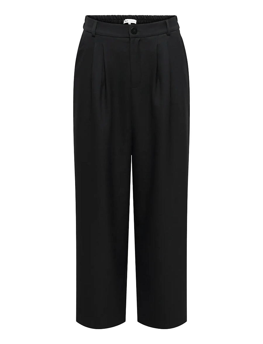 ONLY - ONLLANDO HW WIDE PLEAT PANT TLR - hosen mit weitem bein - black - 0