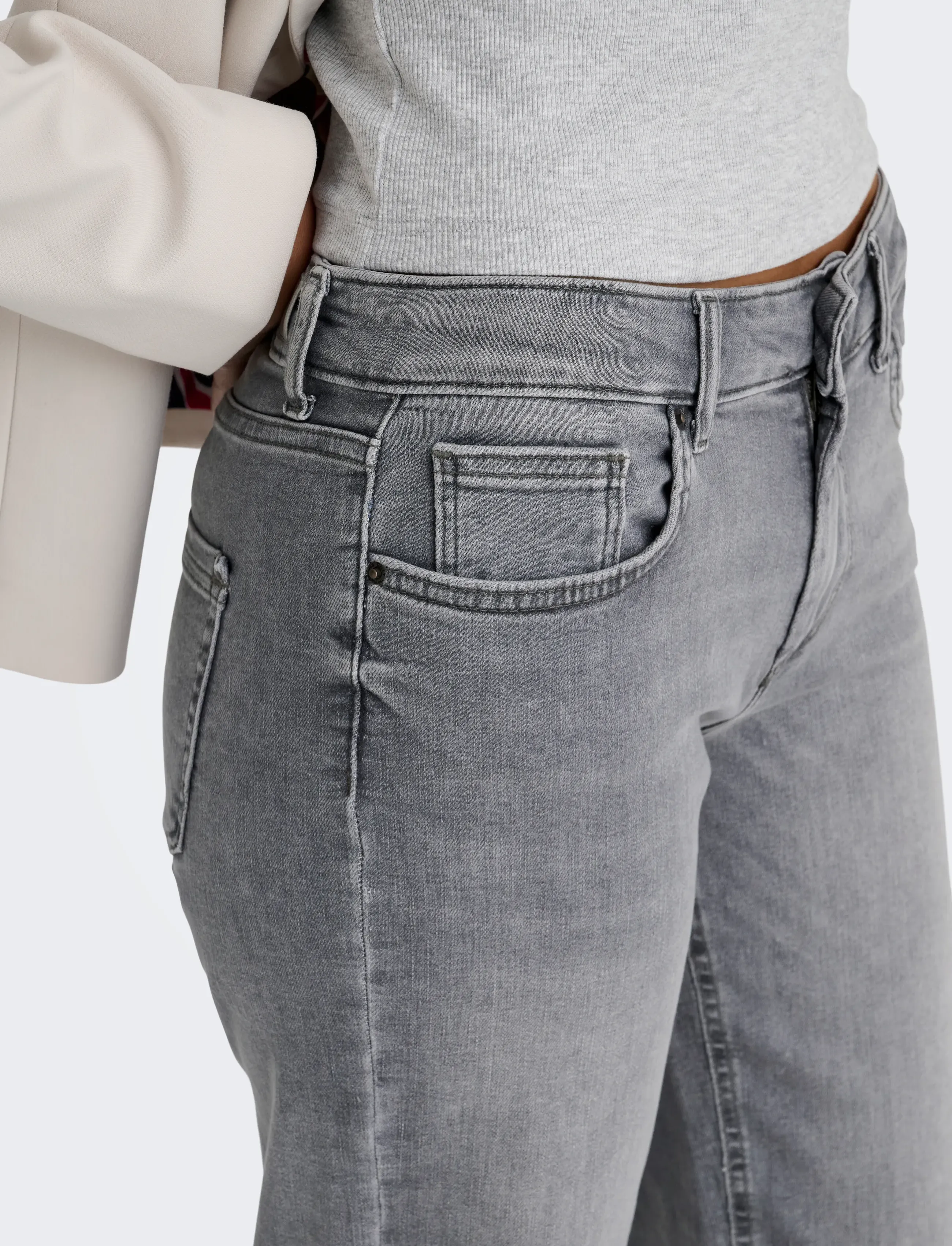 ONLY - ONLBLUSH MID STRAIGHT DNM TAI0918 NOOS - raka jeans - medium grey denim - 5
