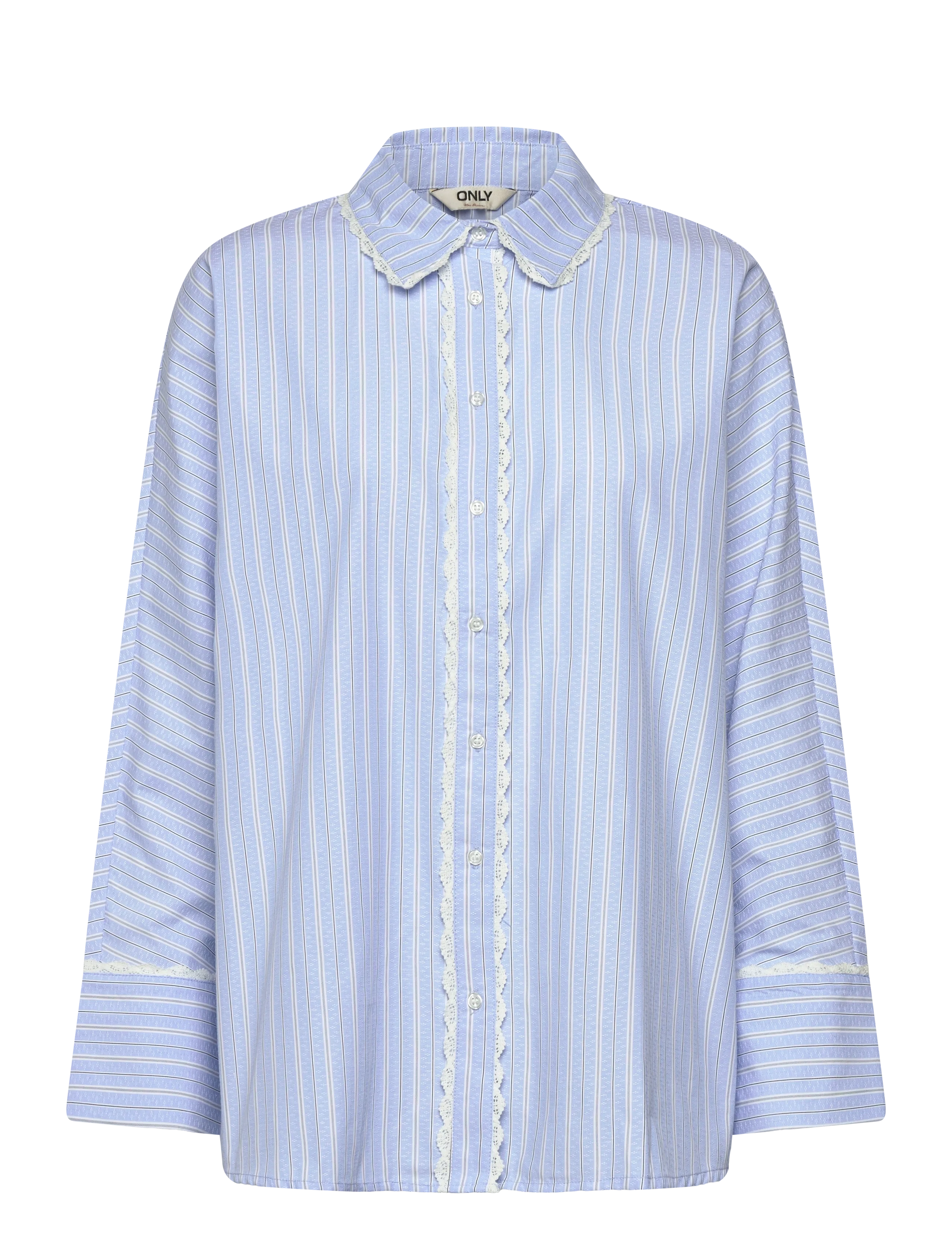 Onlosiris Ls Striped Lace Shirt Wvn