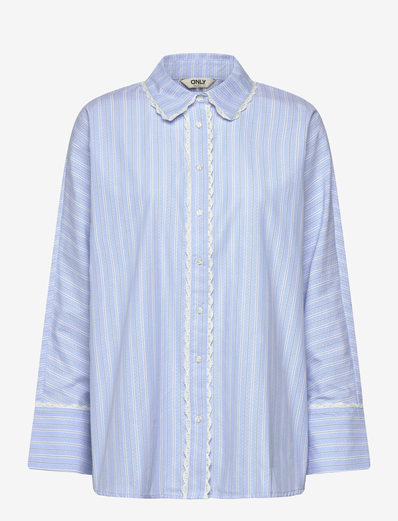 ONLY - ONLOSIRIS LS STRIPED LACE SHIRT WVN - long-sleeved shirts - kentucky blue - 0