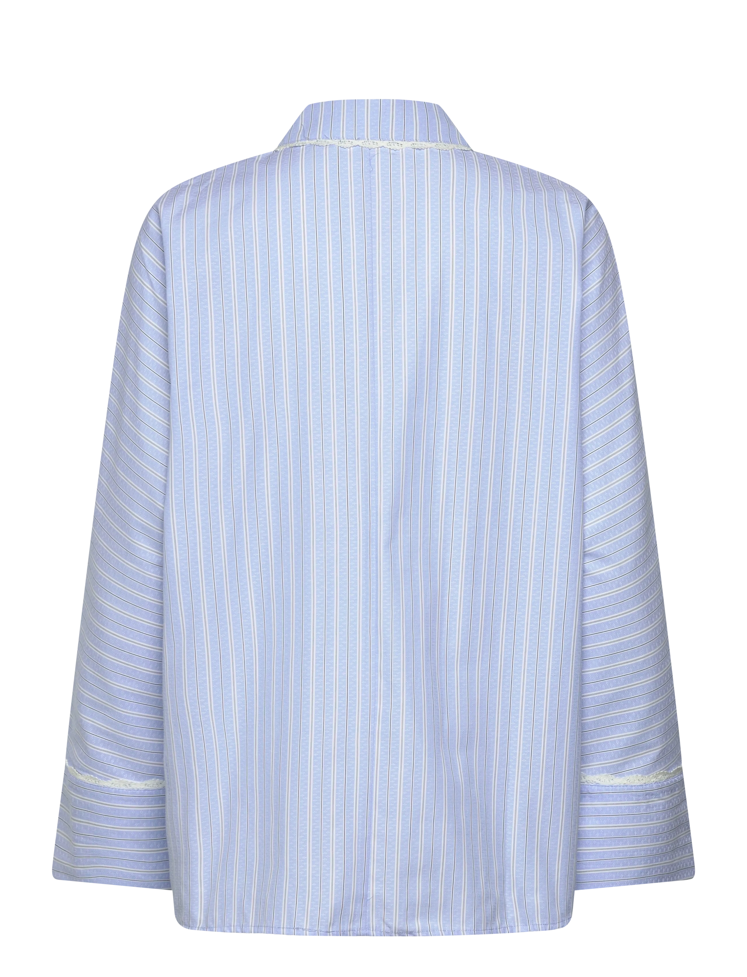 ONLY - ONLOSIRIS LS STRIPED LACE SHIRT WVN - langerma skyrtur - kentucky blue - 1