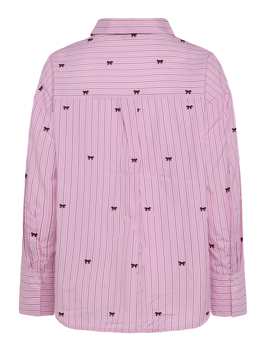 ONLY - ONLOREGON ZEIDI LS BOW SHIRT NOOS WVN - langärmlige hemden - lilac sachet - 2