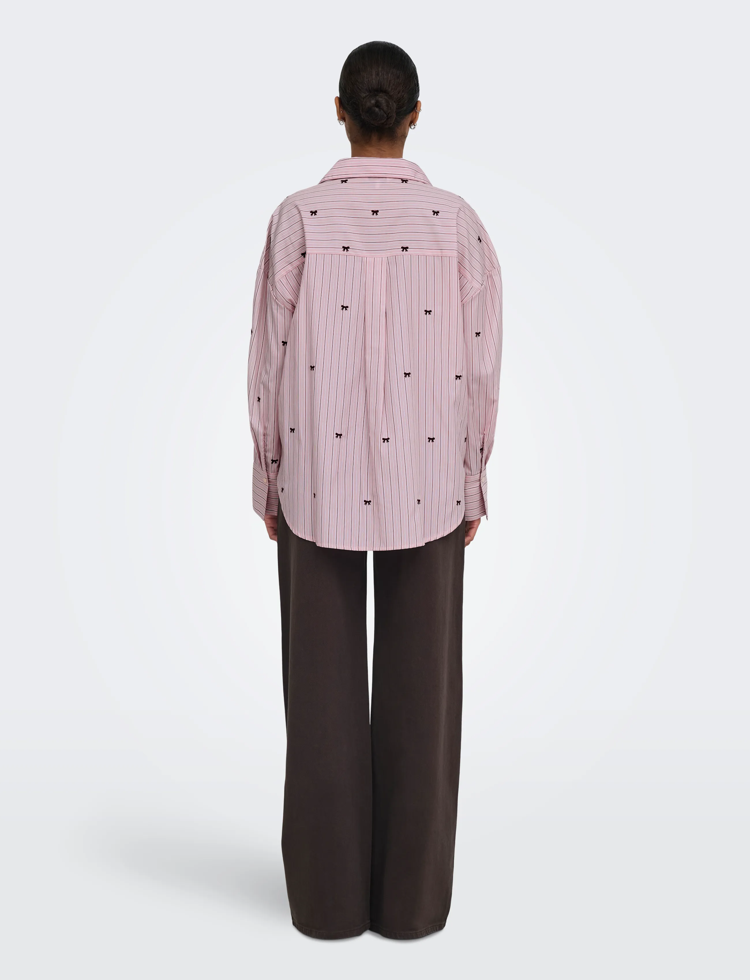 ONLY - ONLOREGON ZEIDI LS BOW SHIRT NOOS WVN - langärmlige hemden - lilac sachet - 3