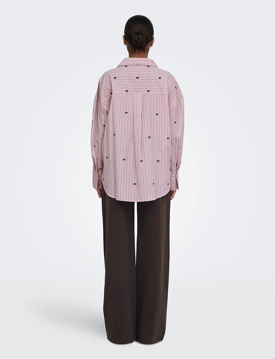 ONLY - ONLOREGON ZEIDI LS BOW SHIRT NOOS WVN - langärmlige hemden - lilac sachet - 3