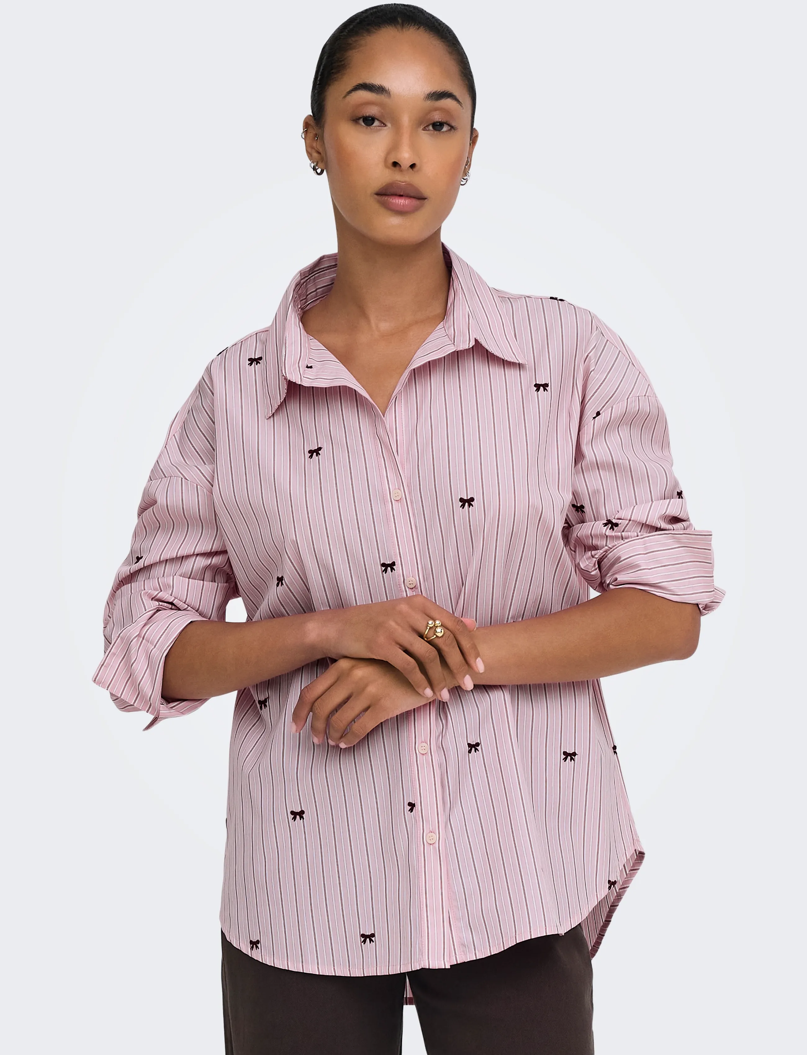 ONLY Onloregon Zeidi Ls Bow Shirt Noos Wvn skjortor dam – bild 6