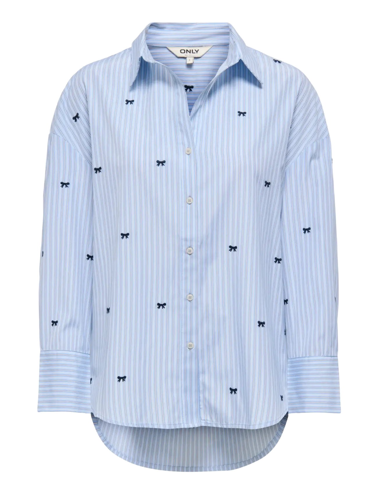 ONLY ONLOREGON ZEIDI LS BOW SHIRT NOOS WVN - Langärmlige Hemden - SERENITY / blue