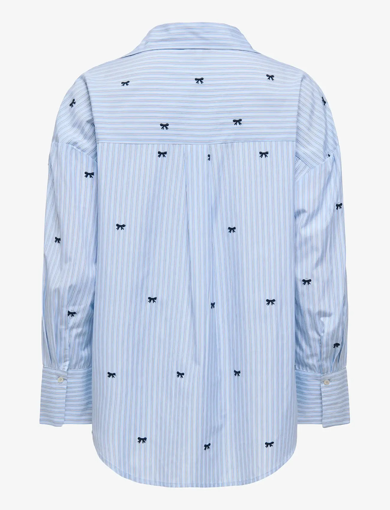 ONLY - ONLOREGON ZEIDI LS BOW SHIRT WVN - long-sleeved shirts - serenity - 2