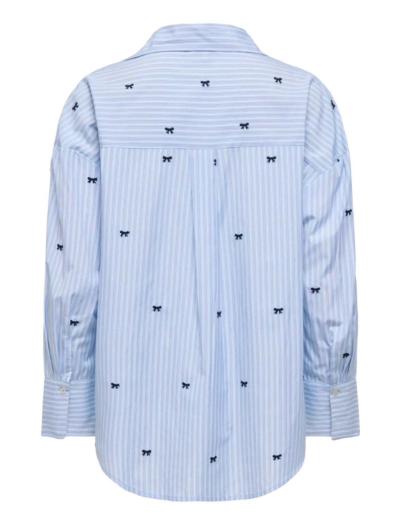 ONLY - ONLOREGON ZEIDI LS BOW SHIRT NOOS WVN - pitkähihaiset kauluspaidat - serenity - 2