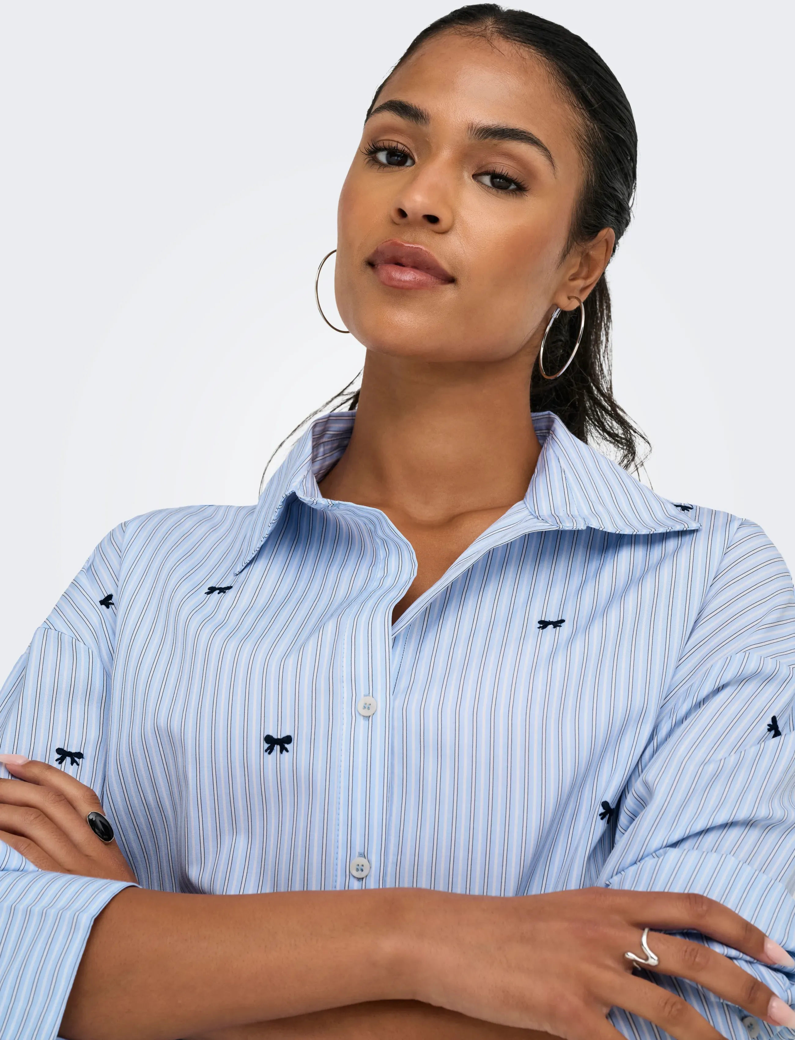 ONLY Onloregon Zeidi Ls Bow Shirt Noos Wvn skjortor dam – bild 6