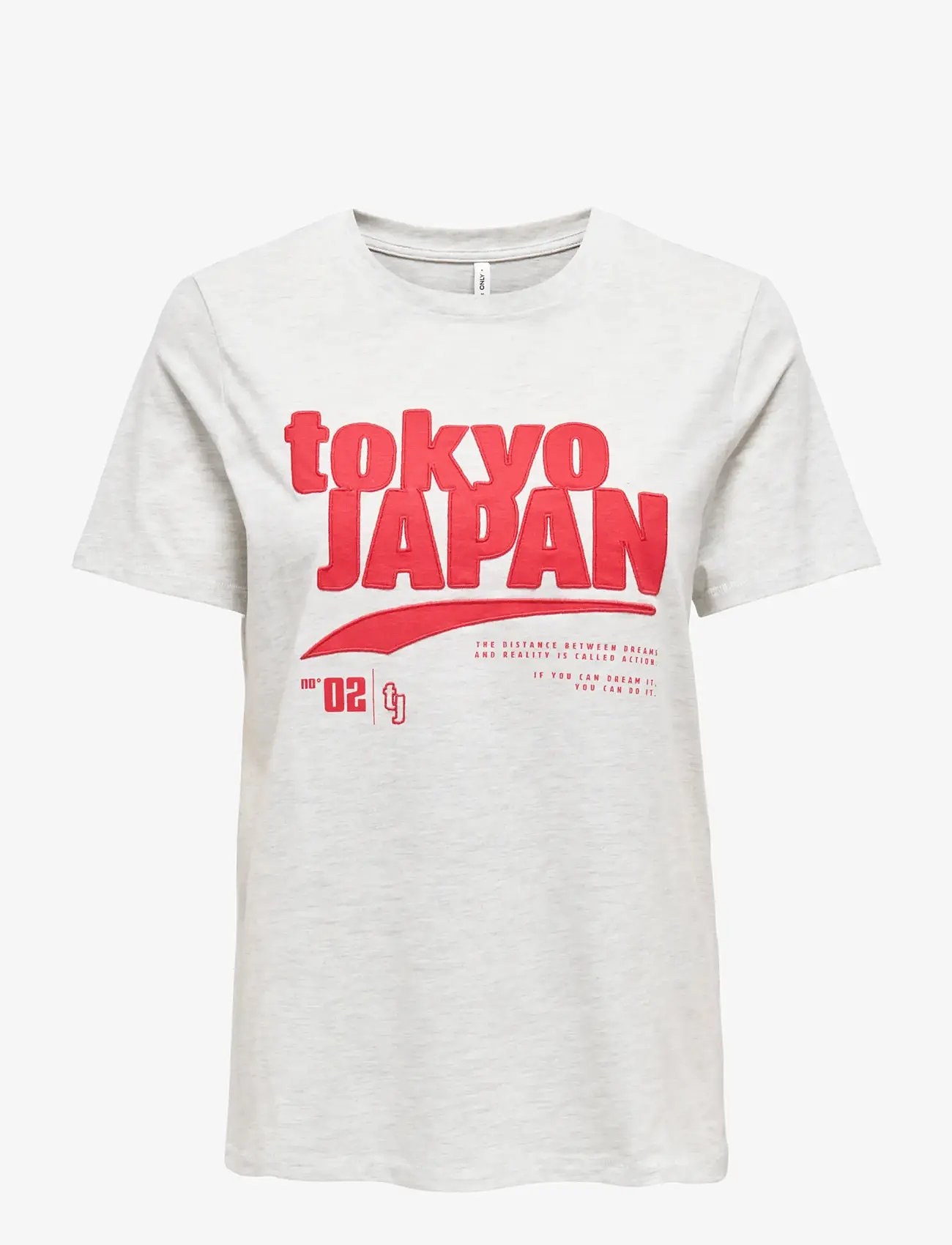 ONLY - ONLCELINA LIFE REG S/S TOP BOX CC JRS - t-shirts - light grey melange - 0