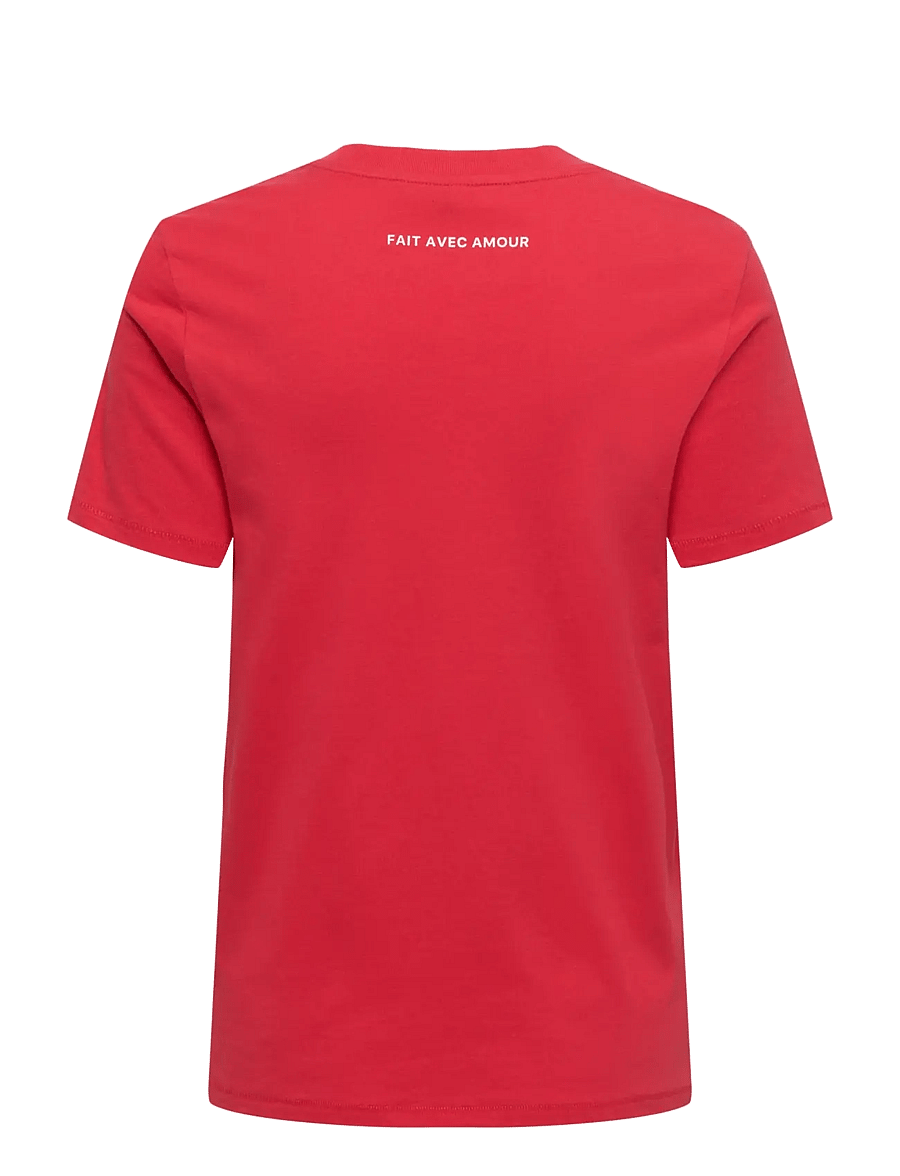 ONLY - ONLCELINA LIFE REG S/S TOP BOX CC JRS - t-shirts - tomato puree - 1