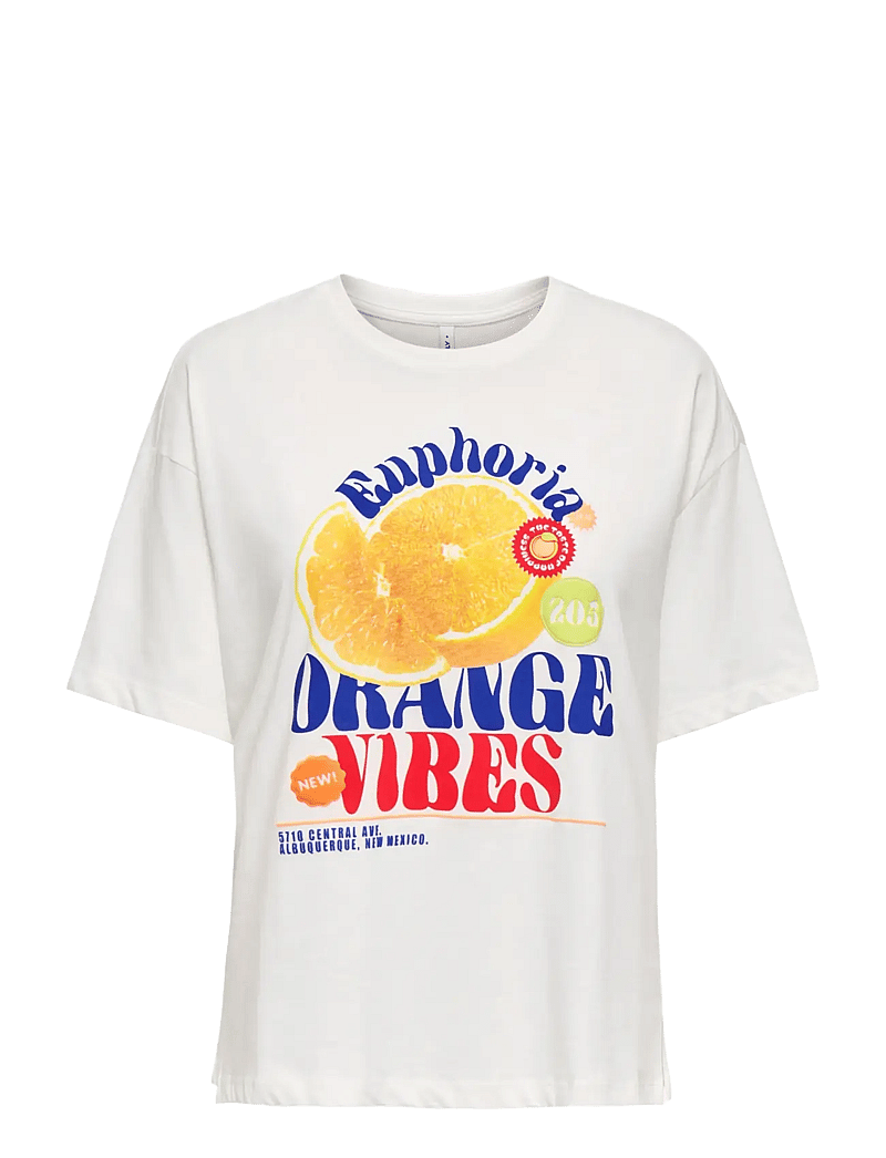 ONLY - ONLBOLETTE S/S TOP BOX CC JRS - t-shirts - cloud dancer - 1