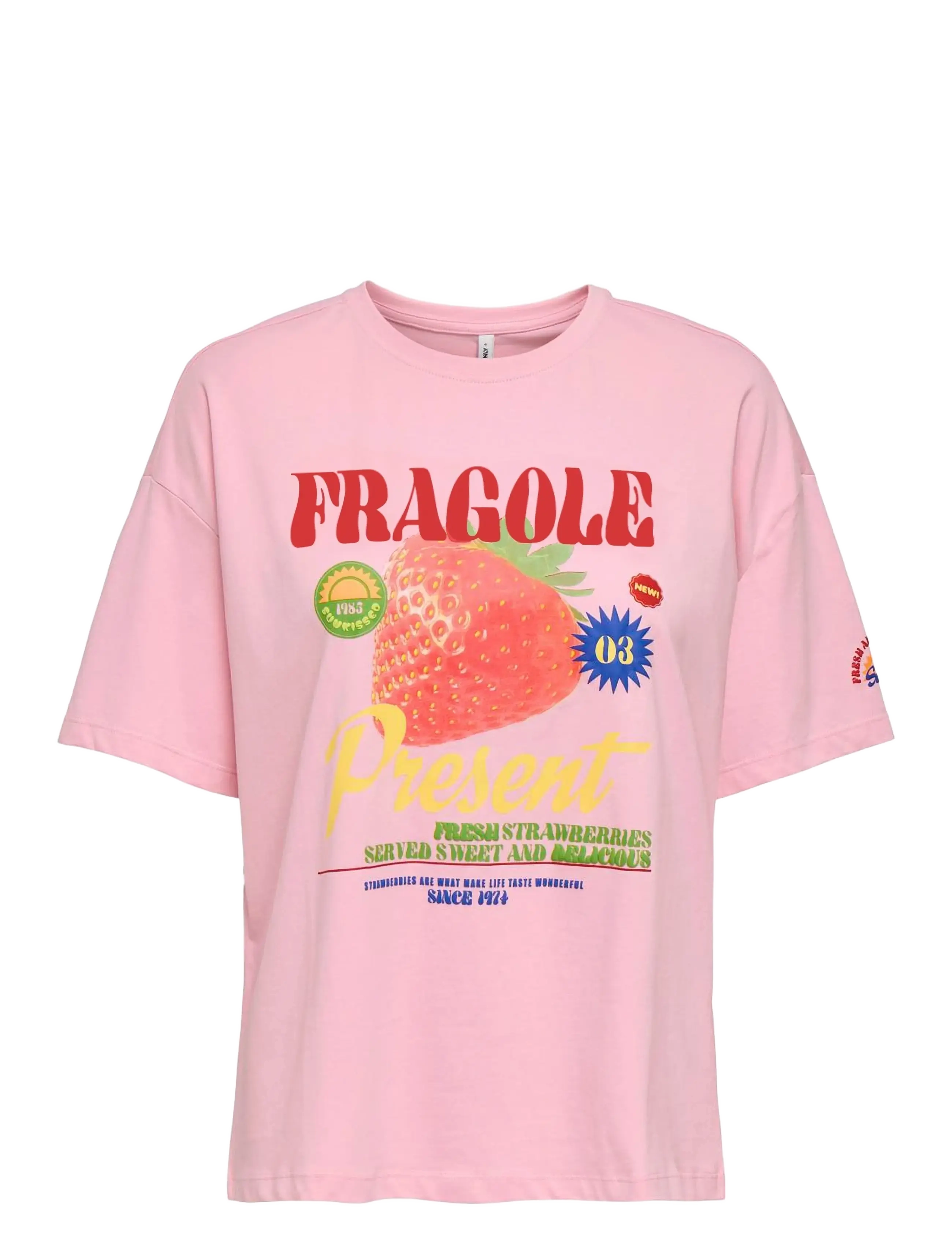 ONLY ONLBOLETTE S/S TOP BOX CC JRS - T-Shirts & Tops - ROMANCE ROSE / pink/rose