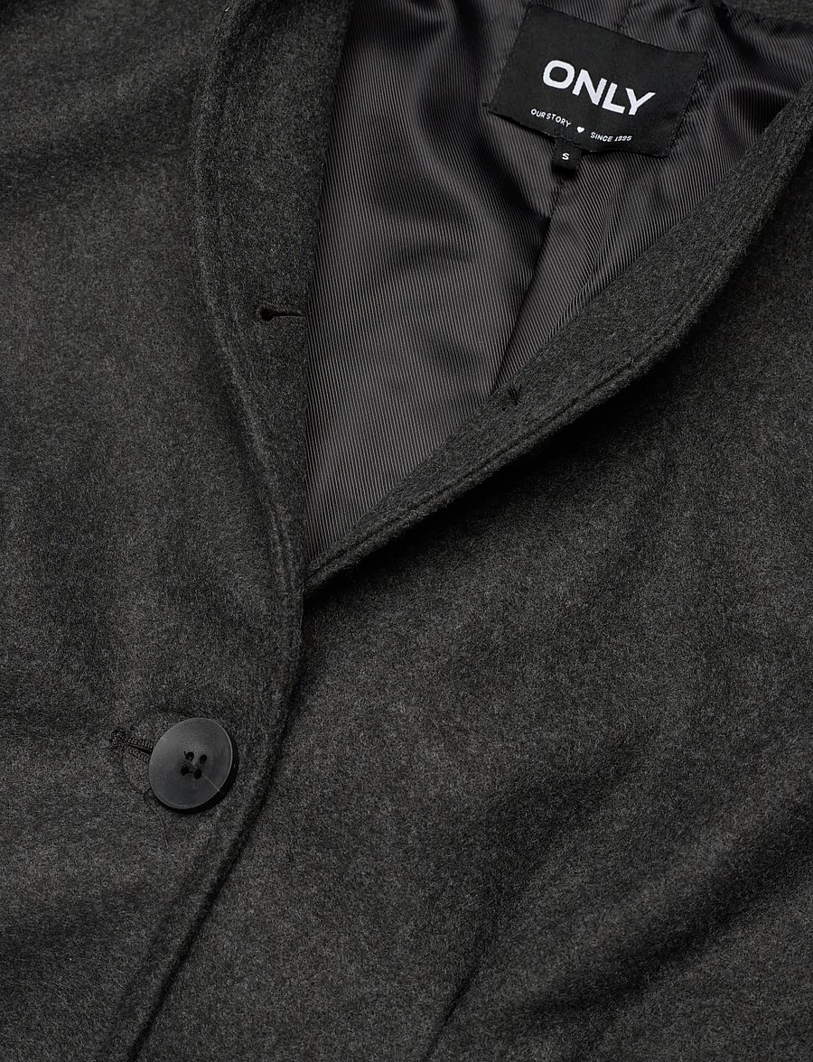 ONLY - ONLNANCY LIFE FITTED COAT OTW - kevadmantlid - dark grey melange - 2