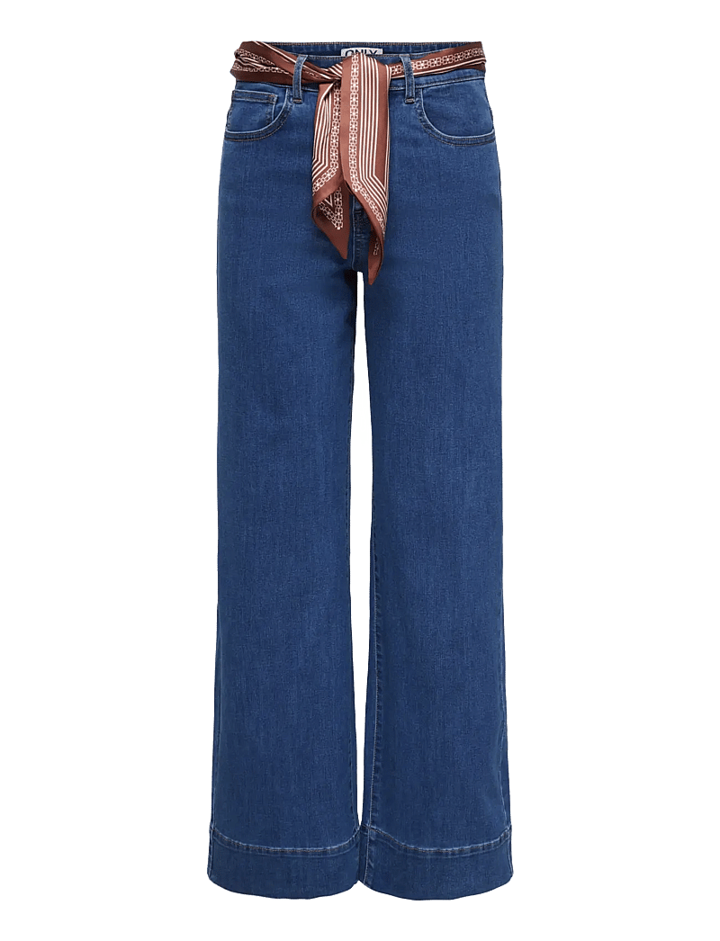 ONLY - ONLMADISON HW WIDE SCARF DNM GUA - vida jeans - medium blue denim - 1