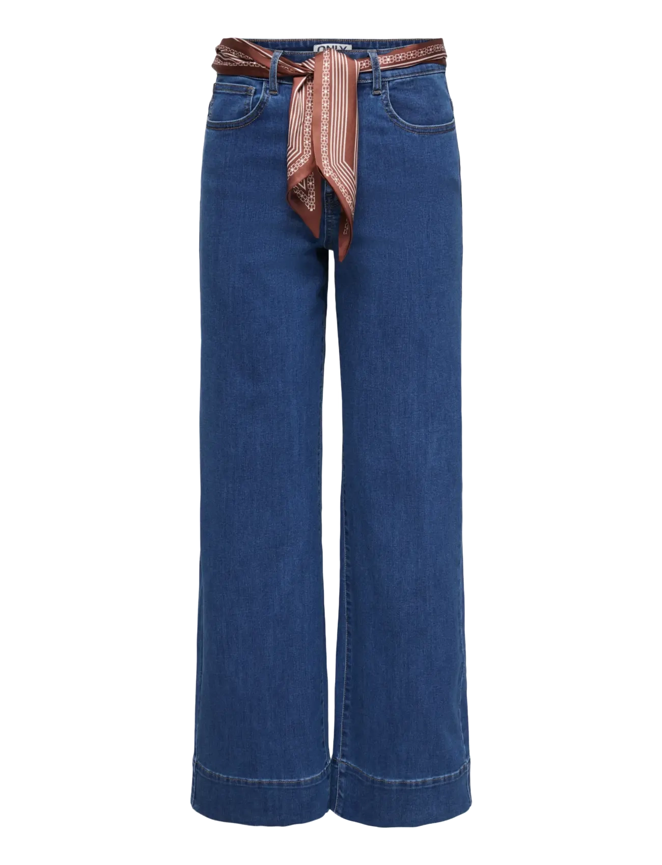 ONLY ONLMADISON HW WIDE SCARF DNM GUA - Jeans - MEDIUM BLUE DENIM / blue