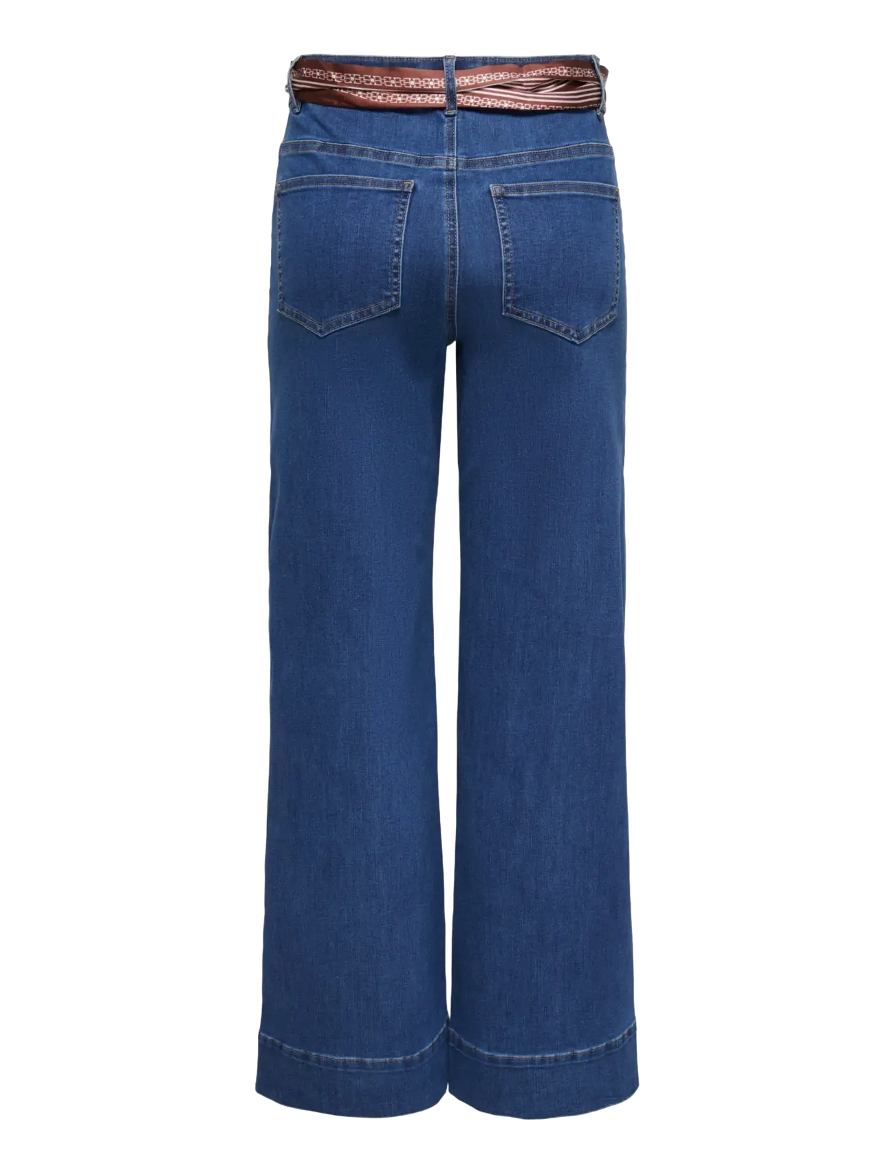 ONLY - ONLMADISON HW WIDE SCARF DNM GUA - brede jeans - medium blue denim - 2