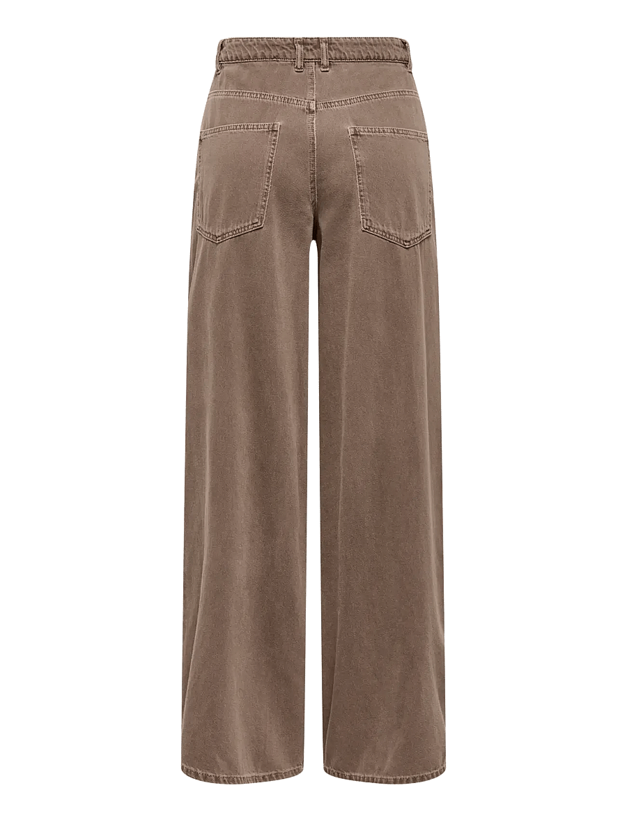 ONLY - ONLTAYLOR-SILLA HW BARREL PANT PNT - hosen mit weitem bein - rain drum - 1