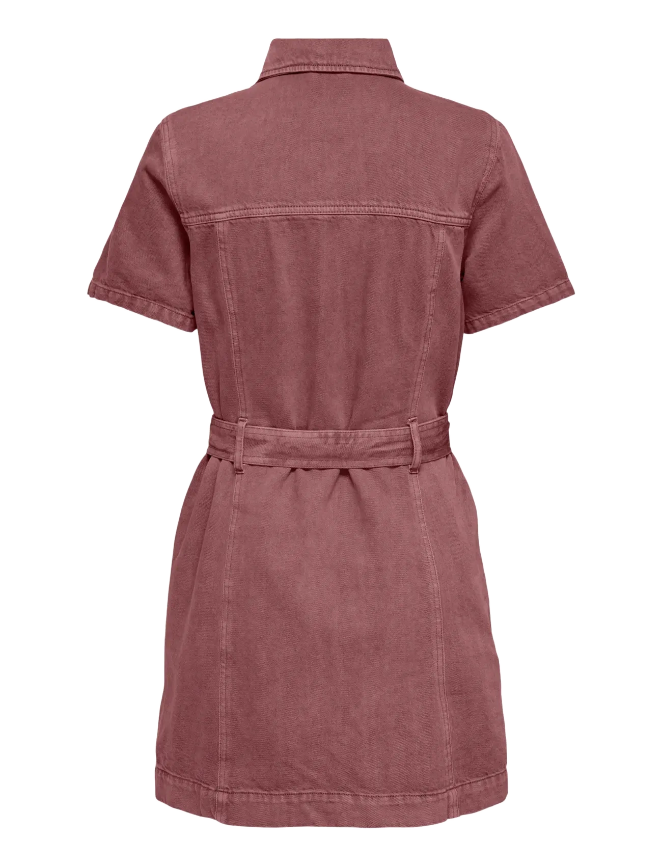 ONLY - ONLSILLA S/S ZIP BELT SHORT DRESS PNT - skjortekjoler - rose brown - 1