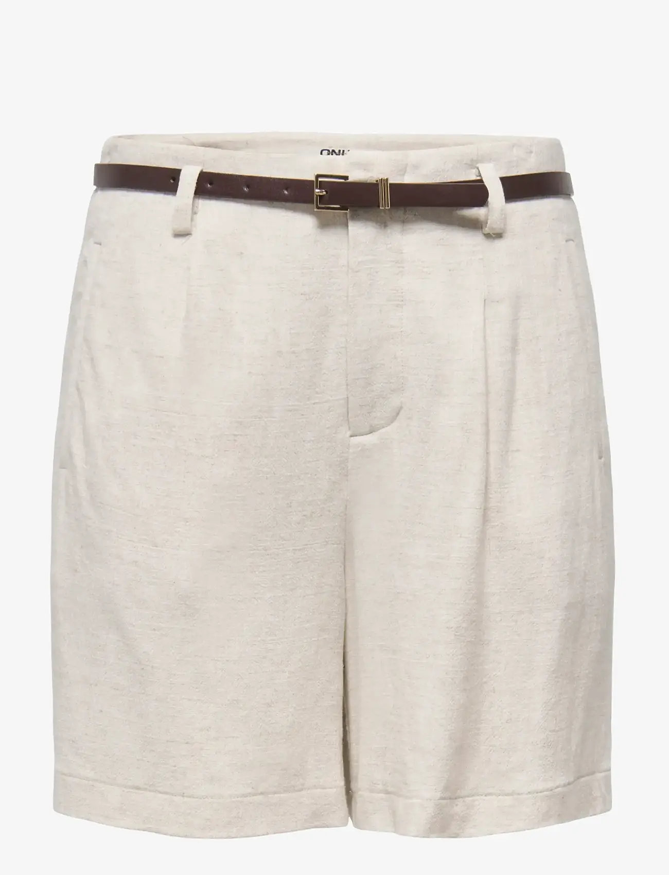 ONLY - ONLSIESTA HW BELT LIN BL SHORTS PNT NOOS - casual shorts - moonbeam - 1