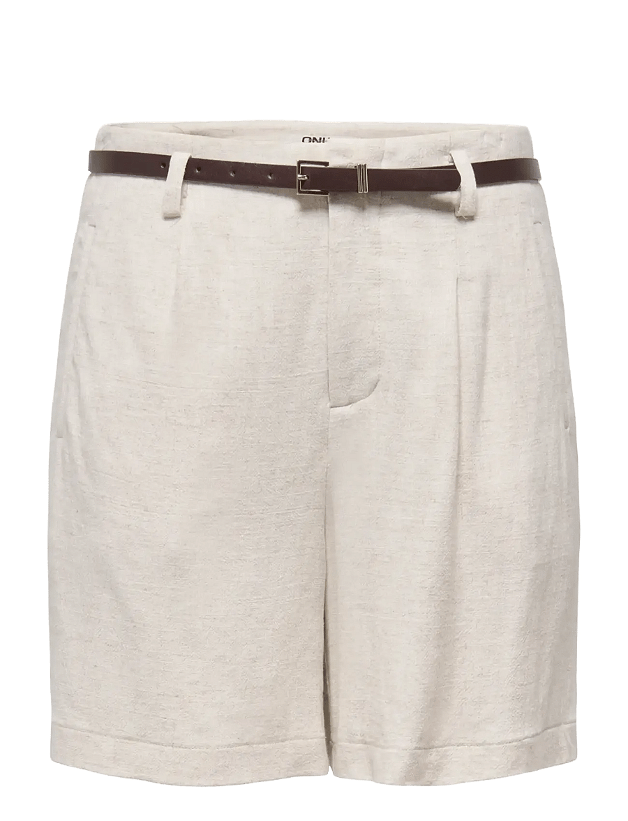 ONLY - ONLSIESTA HW BELT LIN BL SHORTS PNT NOOS - casual shorts - moonbeam - 1