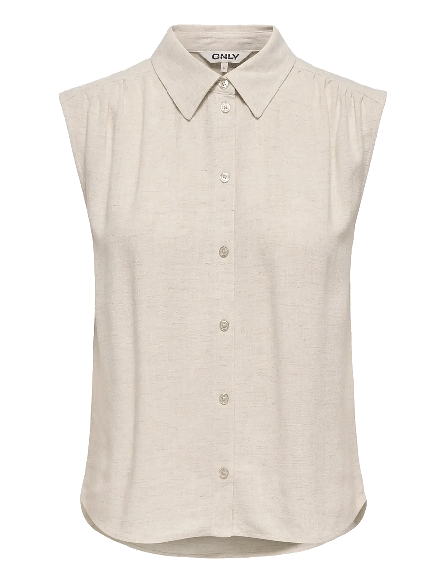 ONLY - ONLSIESTA S/L LINEN BL SHIRT PNT NOOS - leinenhemden - moonbeam - 1