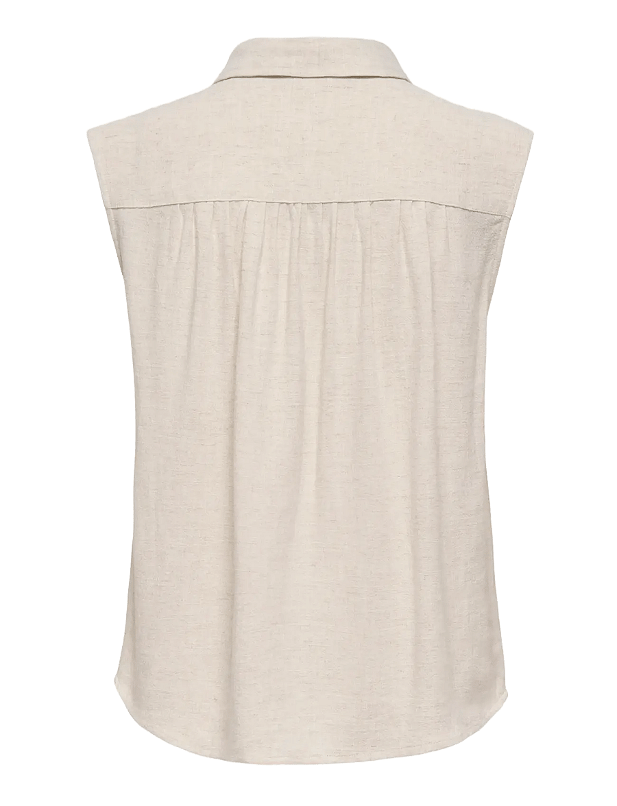 ONLY - ONLSIESTA S/L LINEN BL SHIRT PNT NOOS - leinenhemden - moonbeam - 2