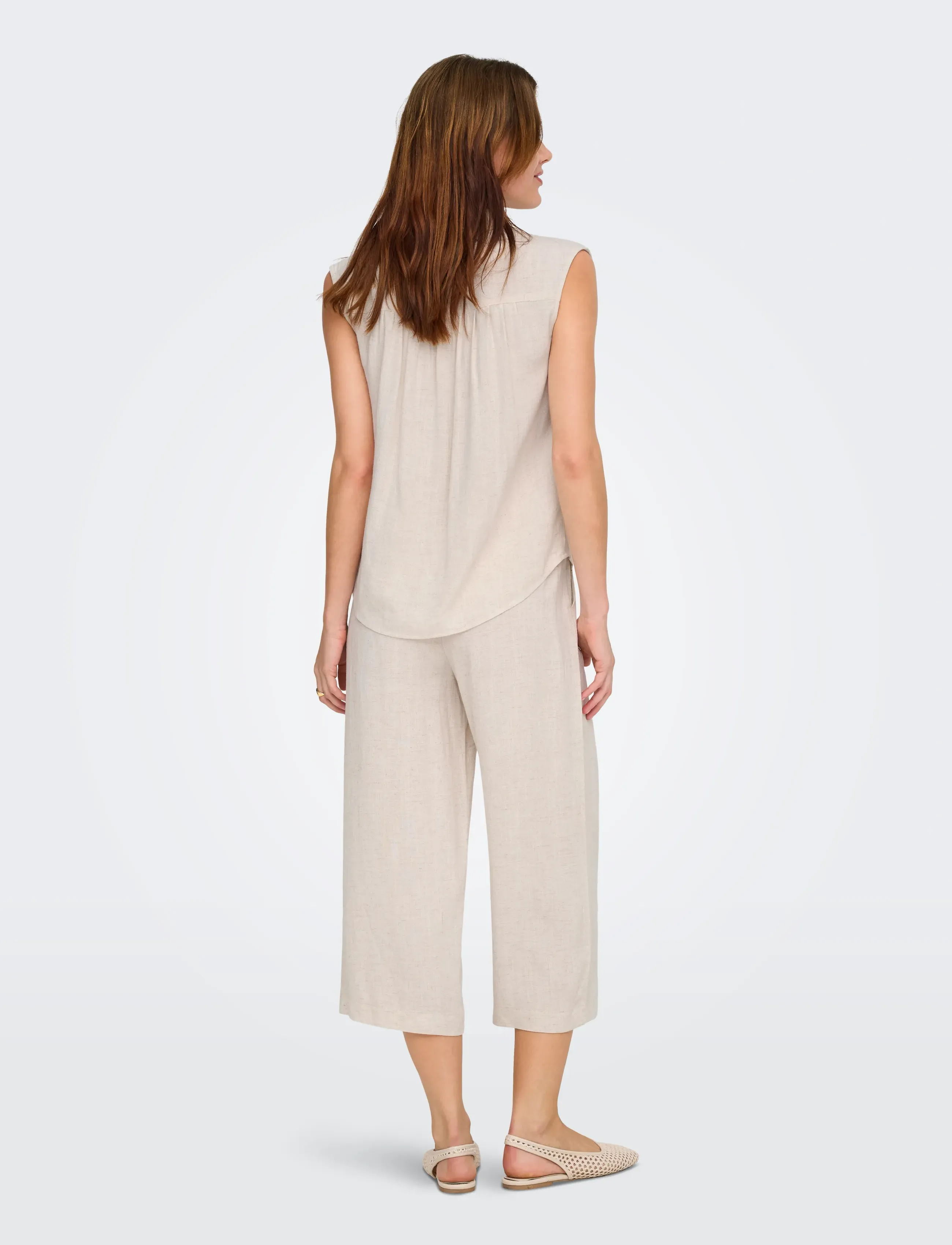 ONLY - ONLSIESTA S/L LINEN BL SHIRT PNT NOOS - leinenhemden - moonbeam - 3