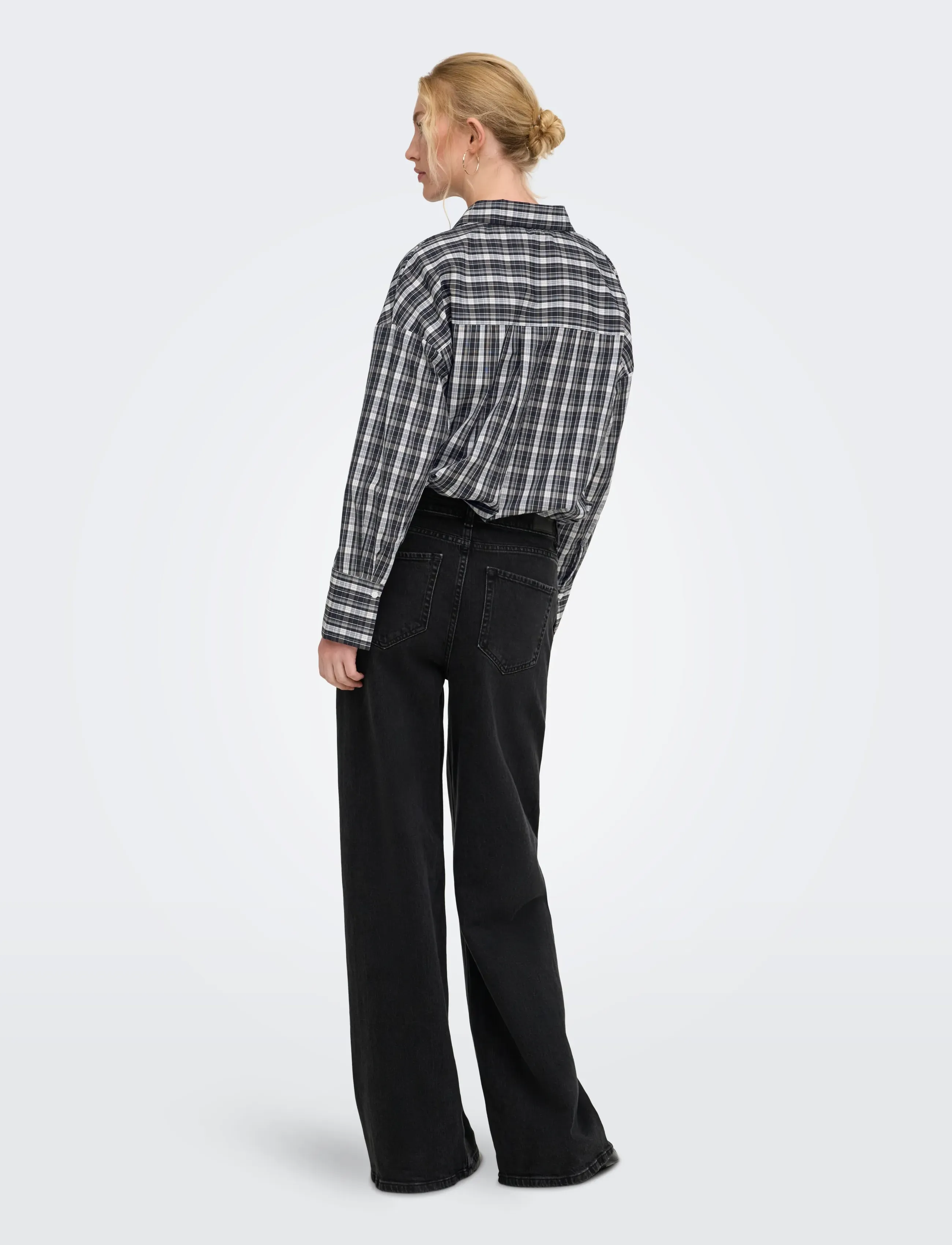 ONLY - ONLOREGON ALVA LS REG SHIRT NOOS WVN - langærmede skjorter - black - 3