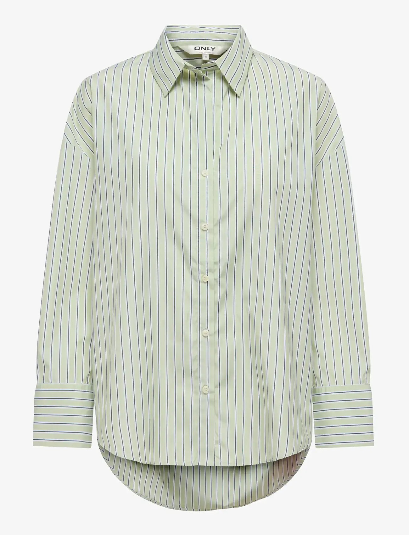 ONLY - ONLOREGON ALVA LS REG SHIRT NOOS WVN - pikkade varrukatega särgid - celadon green - 1