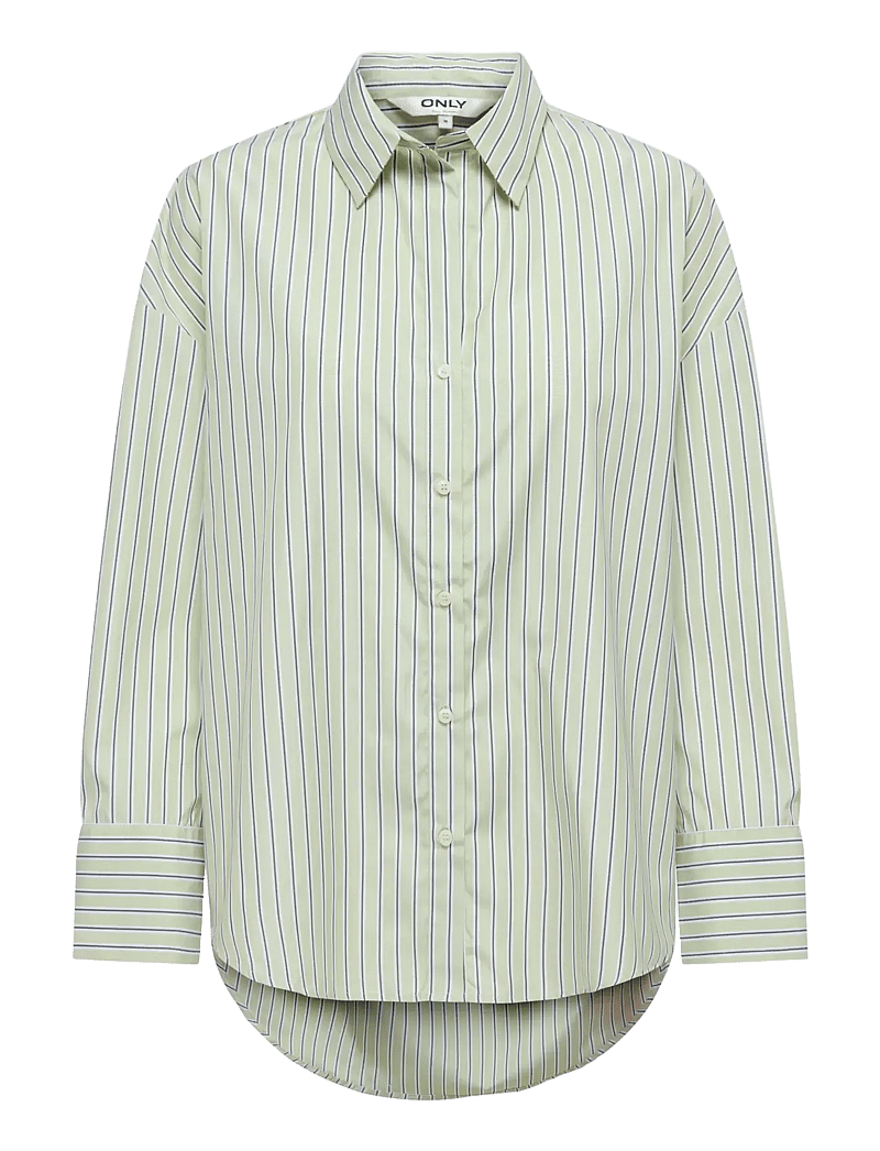 ONLY - ONLOREGON ALVA LS REG SHIRT NOOS WVN - pikkade varrukatega särgid - celadon green - 1