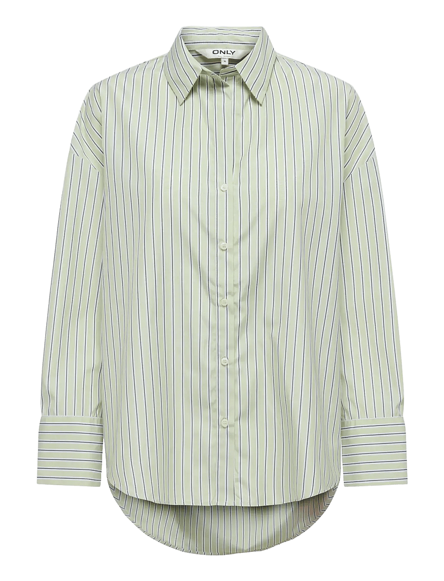 ONLY - ONLOREGON ALVA LS REG SHIRT NOOS WVN - langærmede skjorter - celadon green - 1