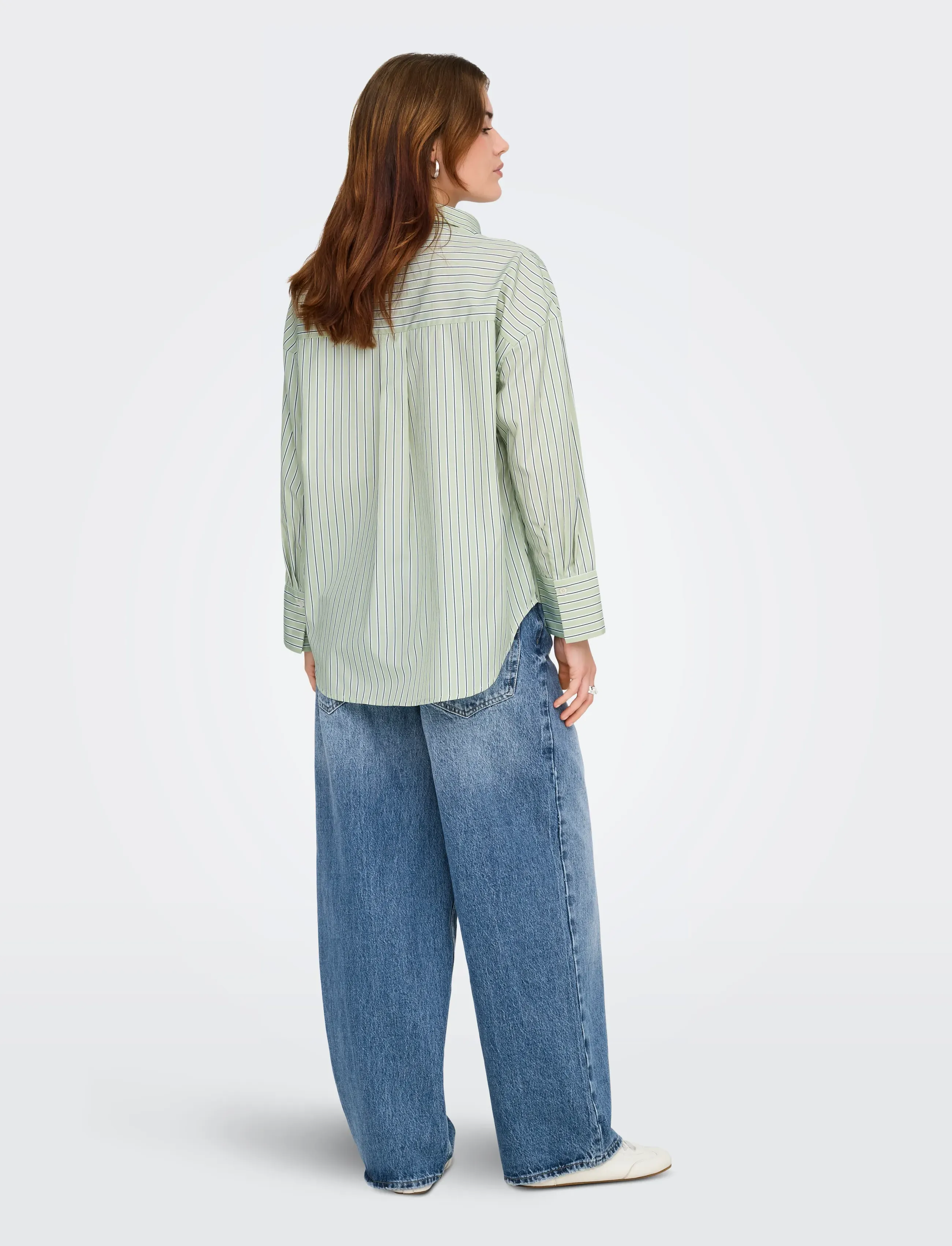 ONLY - ONLOREGON ALVA LS REG SHIRT NOOS WVN - langærmede skjorter - celadon green - 3