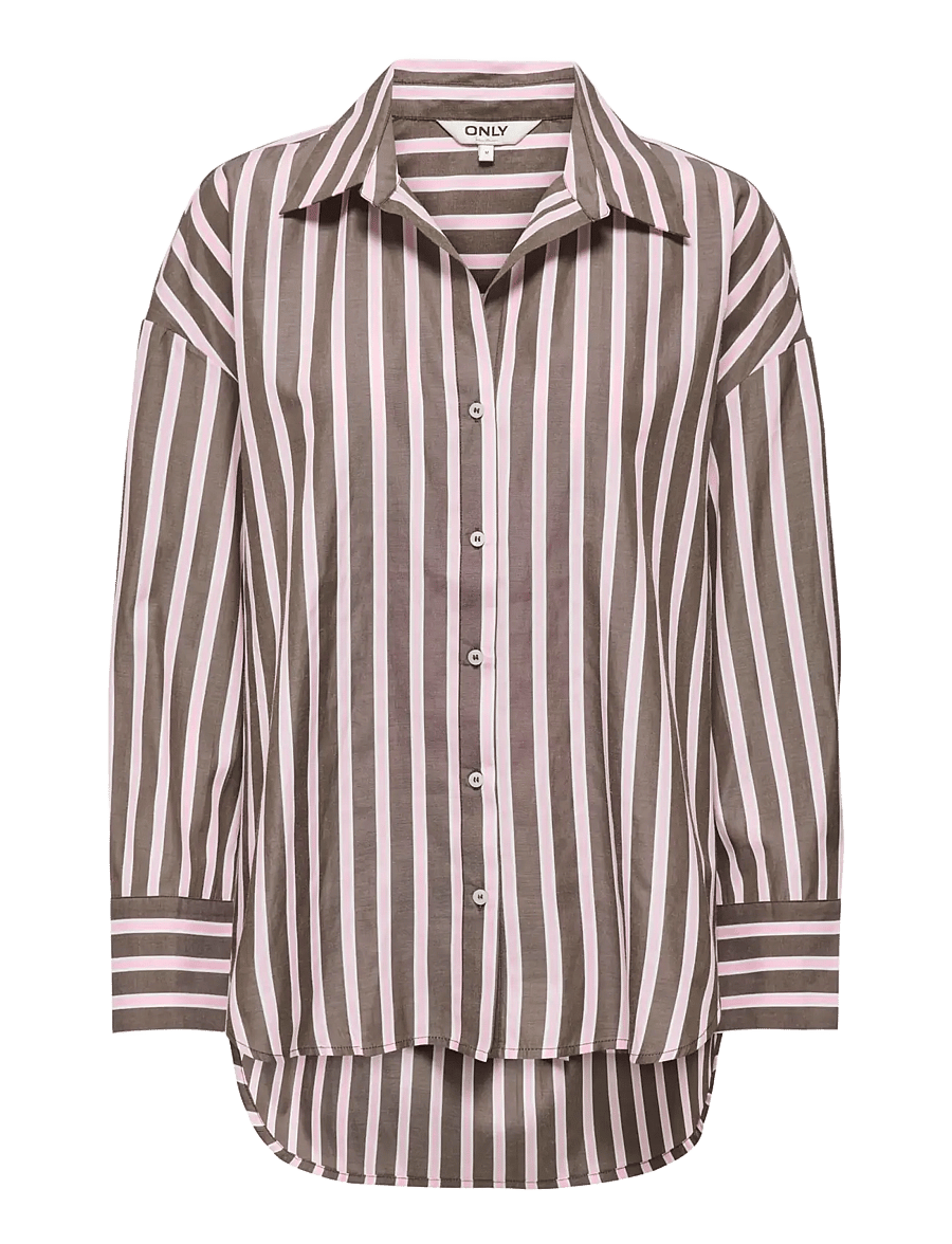 ONLY - ONLOREGON ALVA LS REG SHIRT NOOS WVN - langärmlige hemden - coffee bean - 1