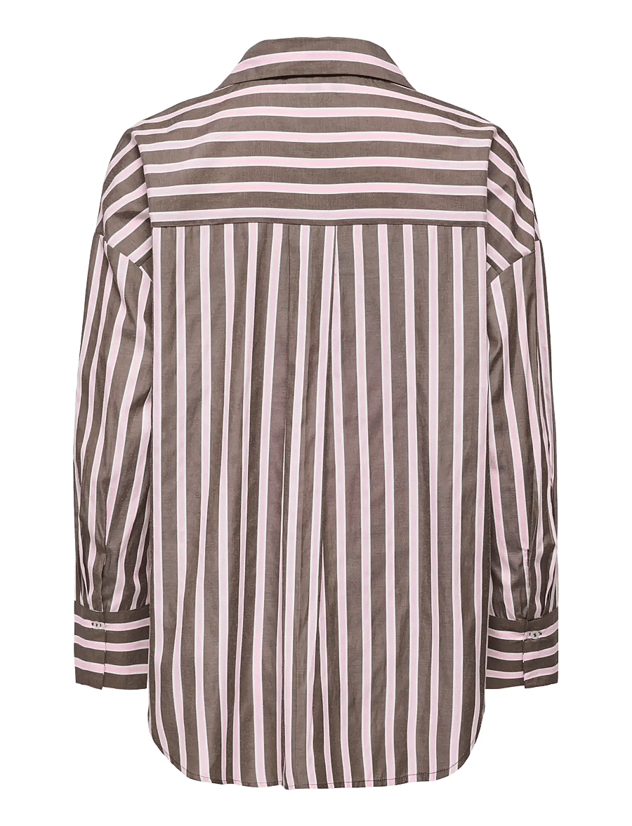 ONLY - ONLOREGON ALVA LS REG SHIRT NOOS WVN - pikkade varrukatega särgid - coffee bean - 1