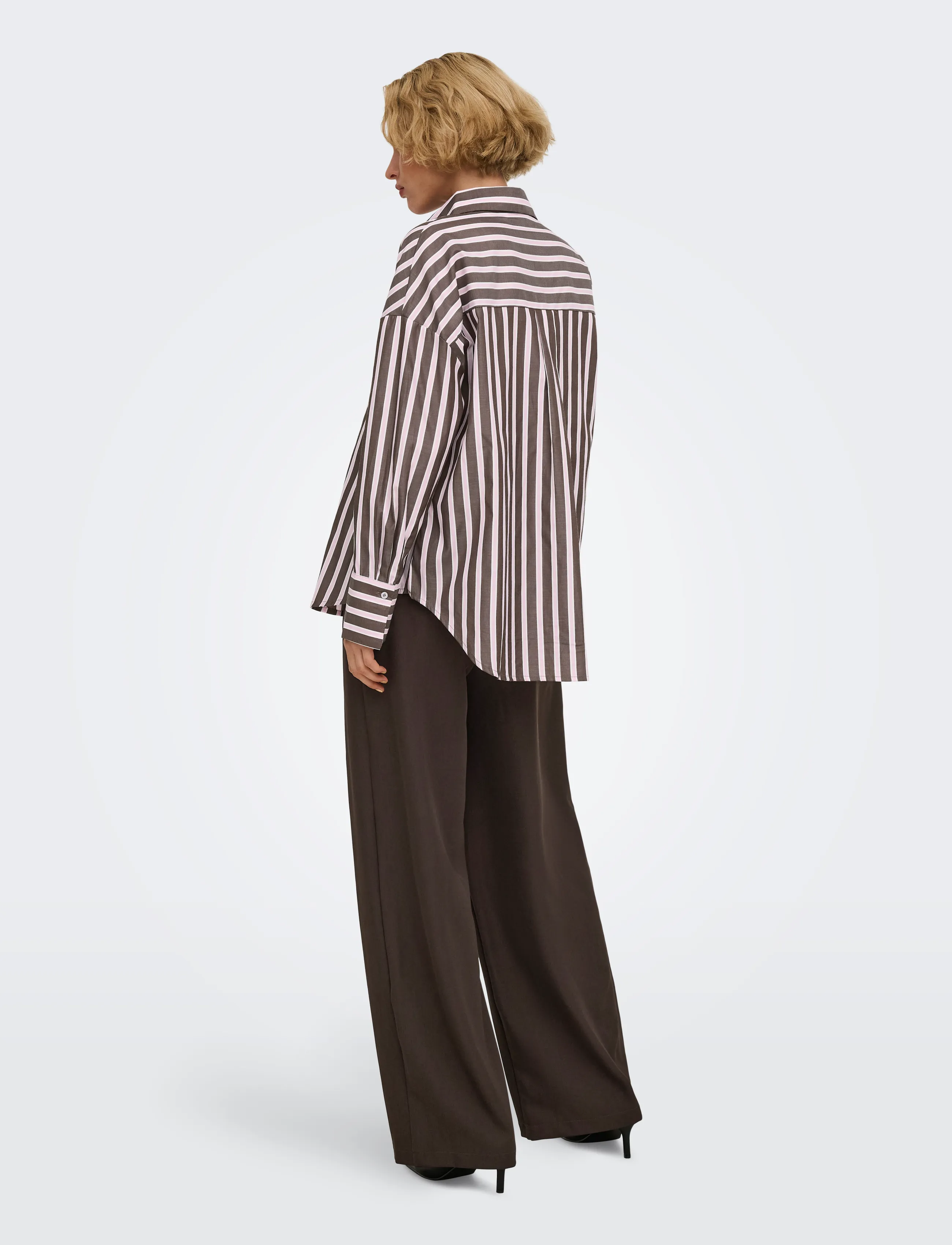ONLY - ONLOREGON ALVA LS REG SHIRT NOOS WVN - pikkade varrukatega särgid - coffee bean - 3