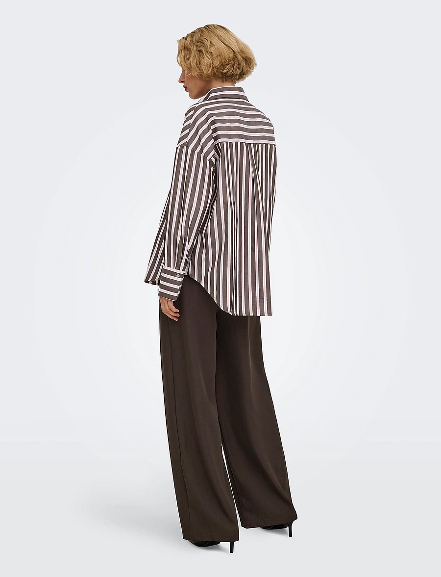 ONLY - ONLOREGON ALVA LS REG SHIRT NOOS WVN - pikkade varrukatega särgid - coffee bean - 3