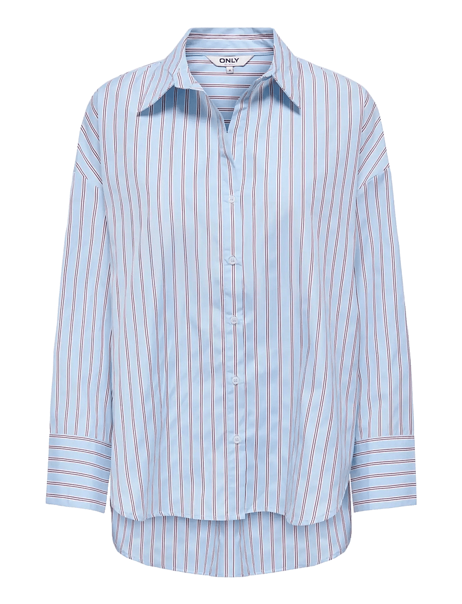 ONLY - ONLOREGON ALVA LS REG SHIRT NOOS WVN - langärmlige hemden - dusty blue - 1