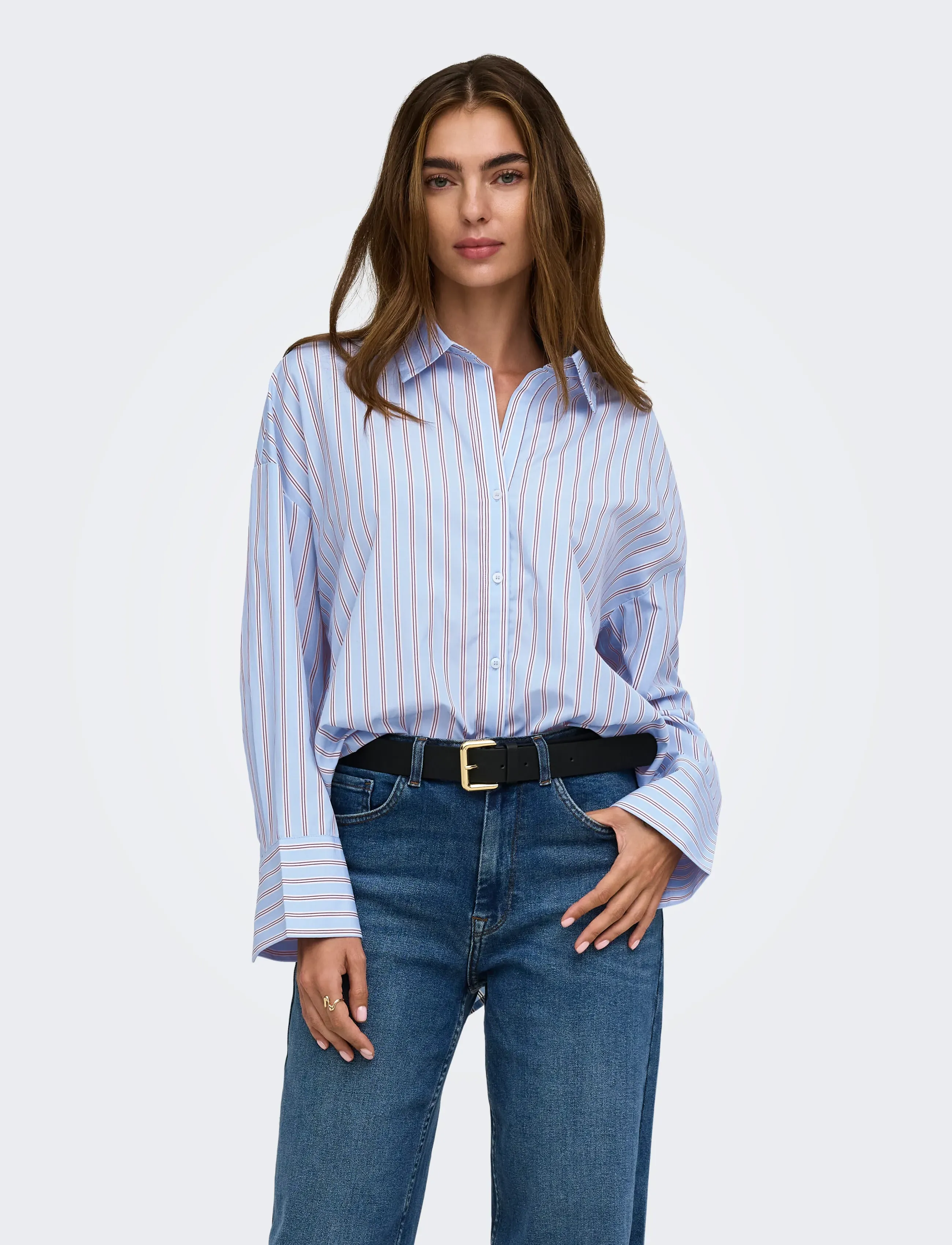 ONLY ONLOREGON ALVA LS REG SHIRT NOOS WVN - Hemden - DUSTY BLUE / blue