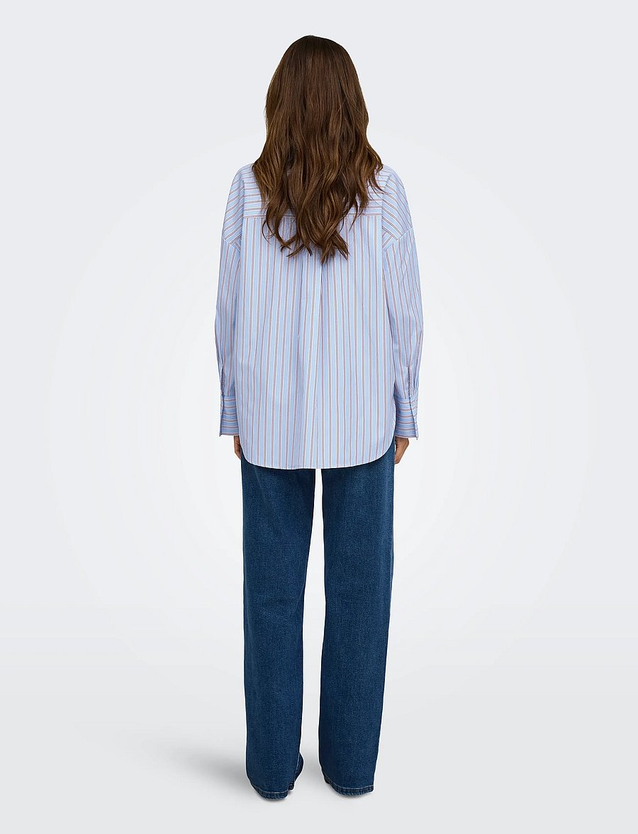ONLY - ONLOREGON ALVA LS REG SHIRT NOOS WVN - langärmlige hemden - dusty blue - 3