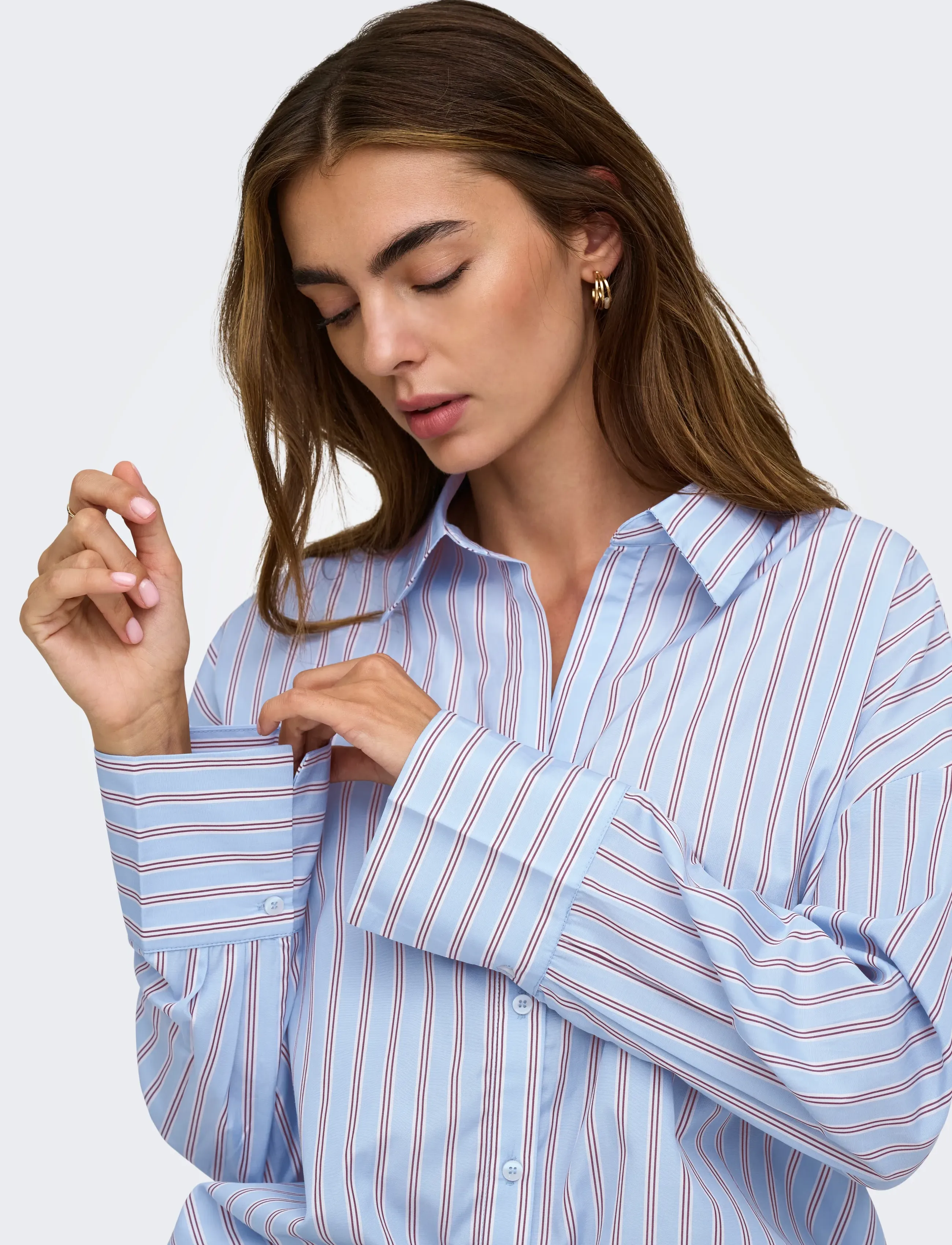 ONLY - ONLOREGON ALVA LS REG SHIRT NOOS WVN - langärmlige hemden - dusty blue - 5